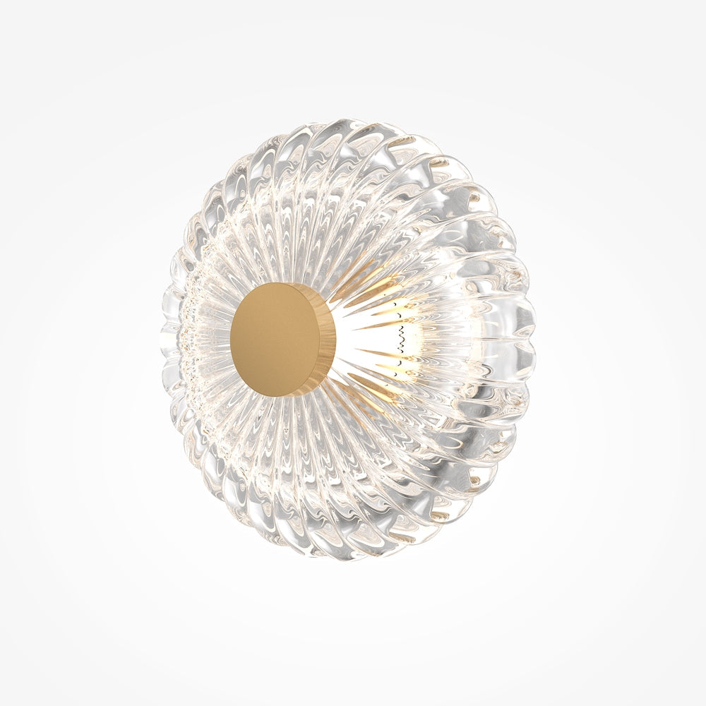 Amulet LED Wall Lamp - Gold Finish Modern Sconce for Bedroom, Living Room & Hallway Lighting