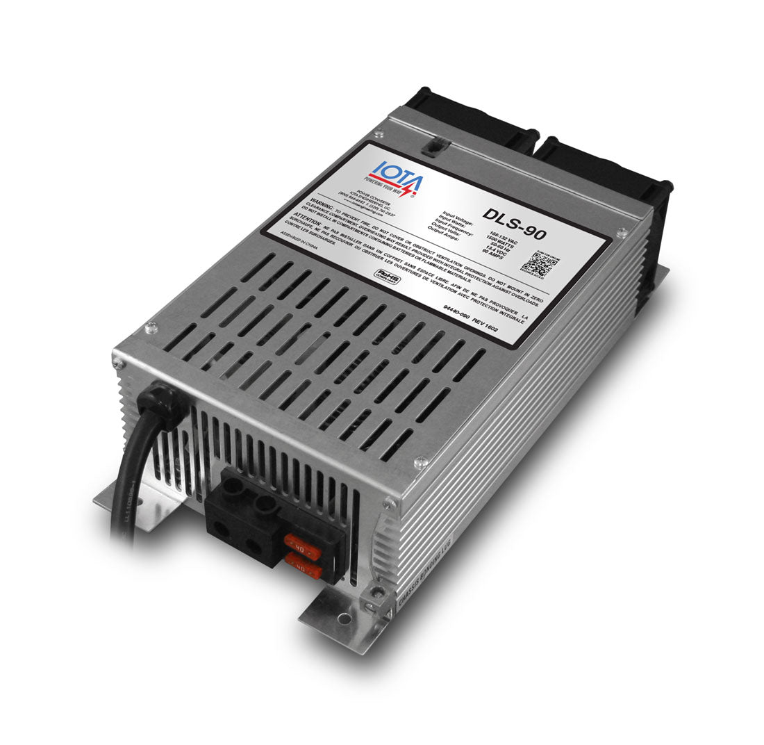 Iota Engineering DLS 90 Converter/Battery Charger - 12V/24V Power Supply for RVs, Boats & Camping | Fast Charging & Reliable Performance | Perfect for Off-Grid Living & Emergency Power Backup