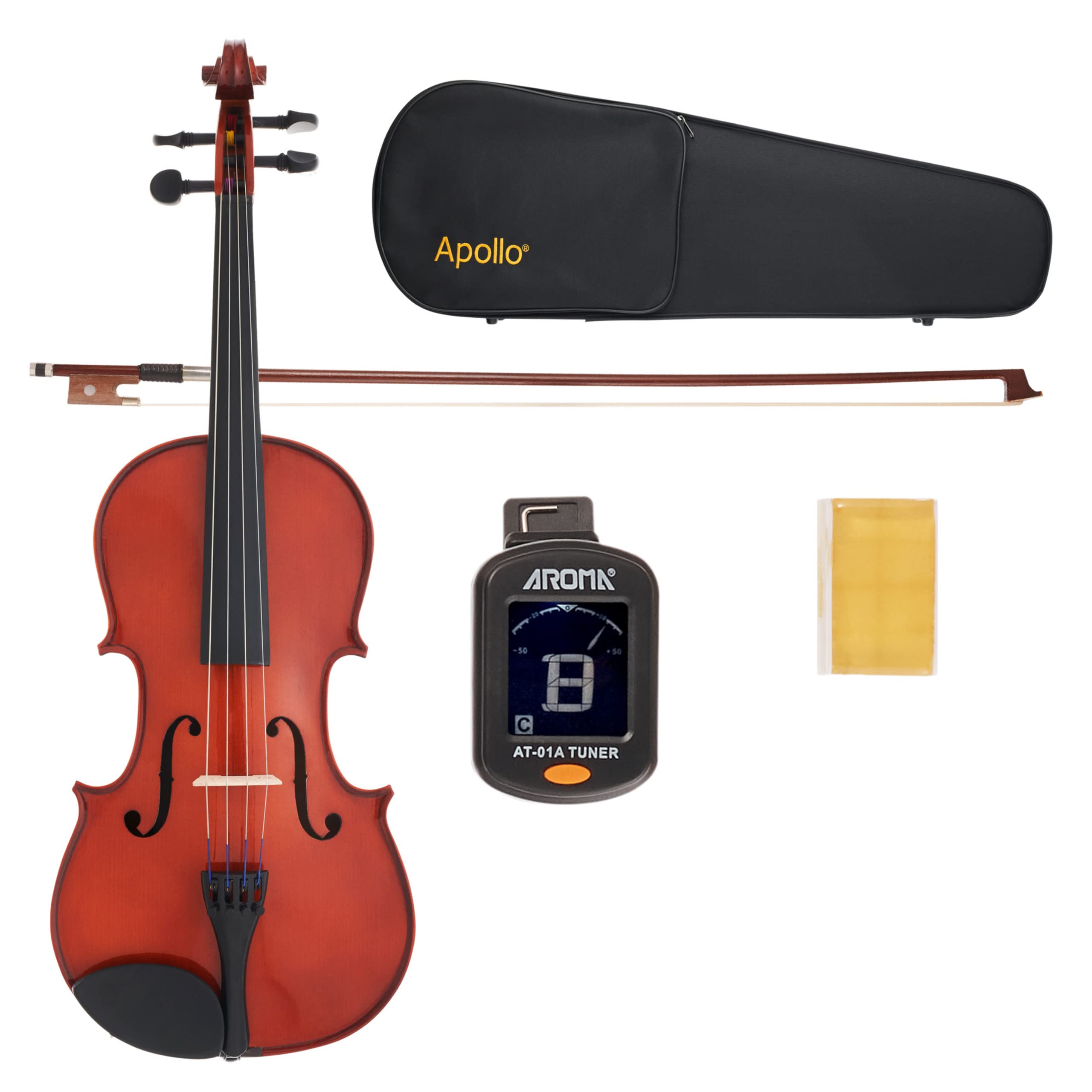 14-inch Solid Wood Viola with Ebony Fittings - Includes Hard Case & D'Addario Prelude Strings | Perfect for Beginners, Students & Professional Musicians | Ideal for Orchestras, Solo Performances & Practice Sessions