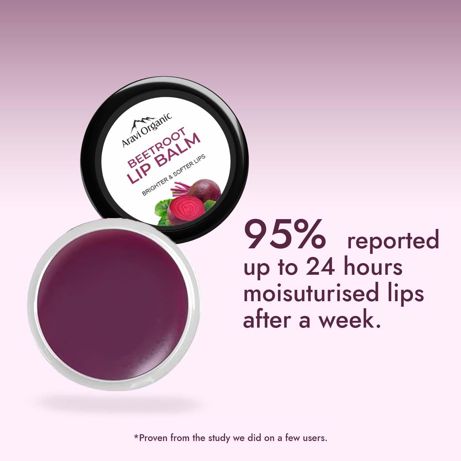 Organic Beetroot Lip Balm with Shea Butter & Cocoa Butter - Moisturizing Treatment for Dry, Chapped Lips - Natural Lip Care with Beetroot Extract - 8g Red - Perfect for Winter Skincare & Daily Hydration