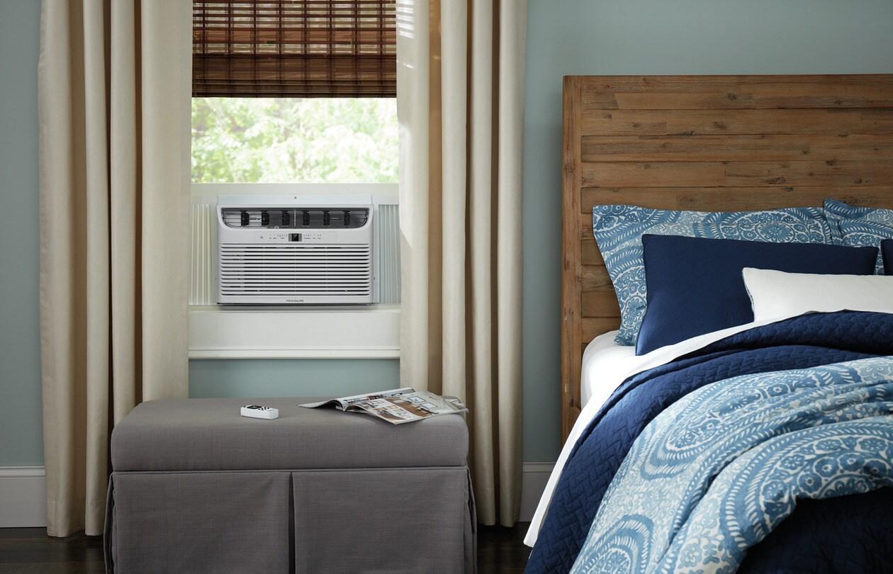 Frigidaire FHWH112WA1 11,000 BTU Window Air Conditioner with Supplemental Heat & Slide-Out Chassis - Cool & Heat Small Rooms, Bedrooms, Offices