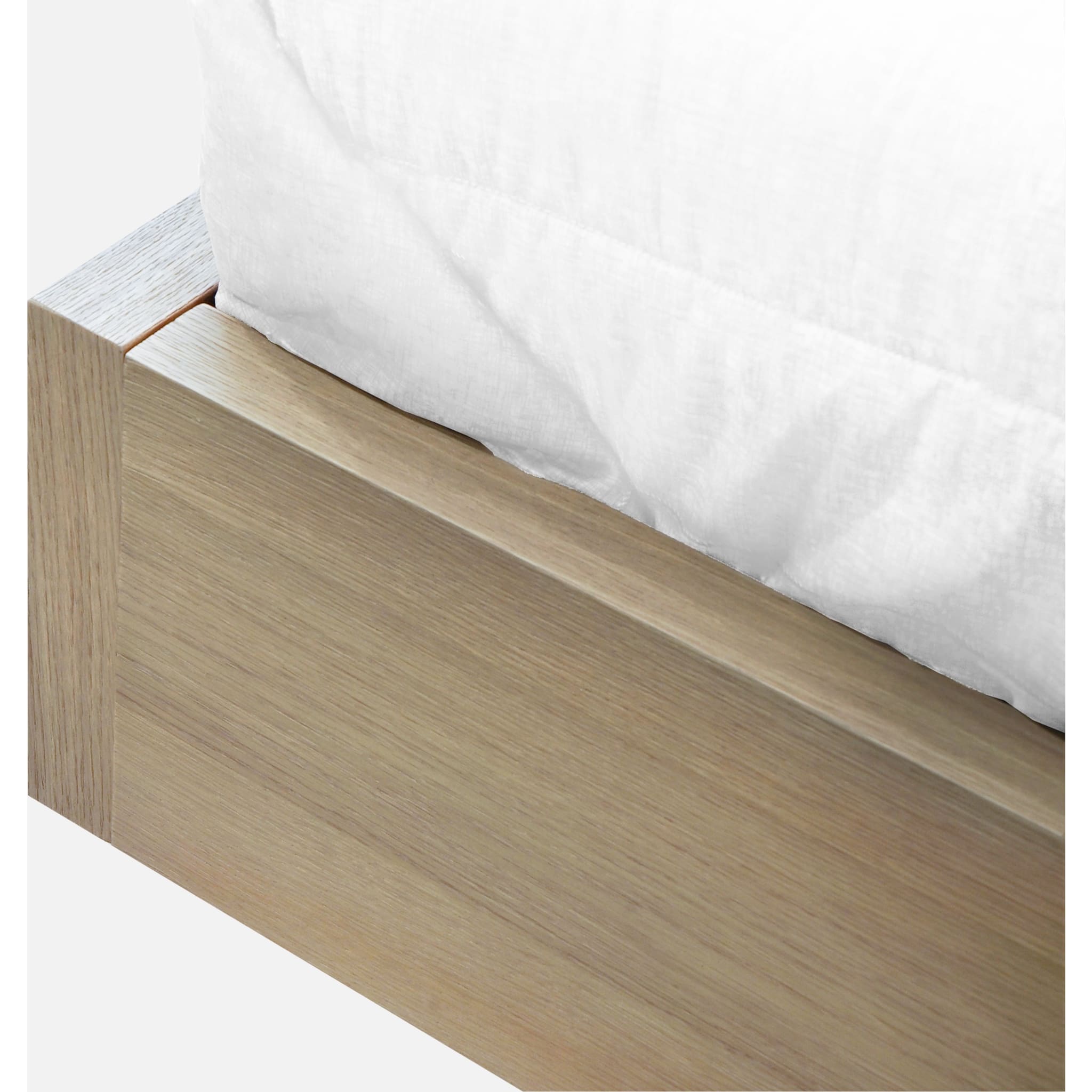 Coastal Modern Live Edge Wall Bed with Floating Nightstands in Bisque - Space-Saving Murphy Bed for Small Apartments, Guest Rooms & Beach Houses