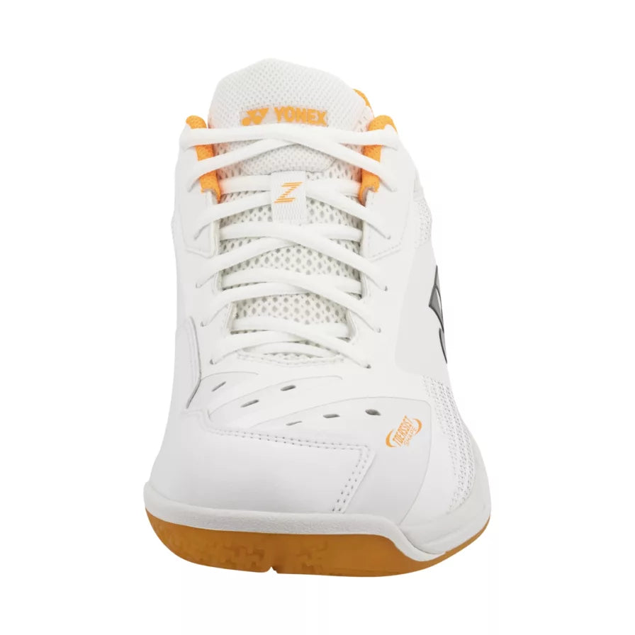 Yonex Power Cushion PC 65Z3 Wide Badminton Shoes for Men & Women - White/Orange - Professional Court Performance for Badminton & Indoor Sports