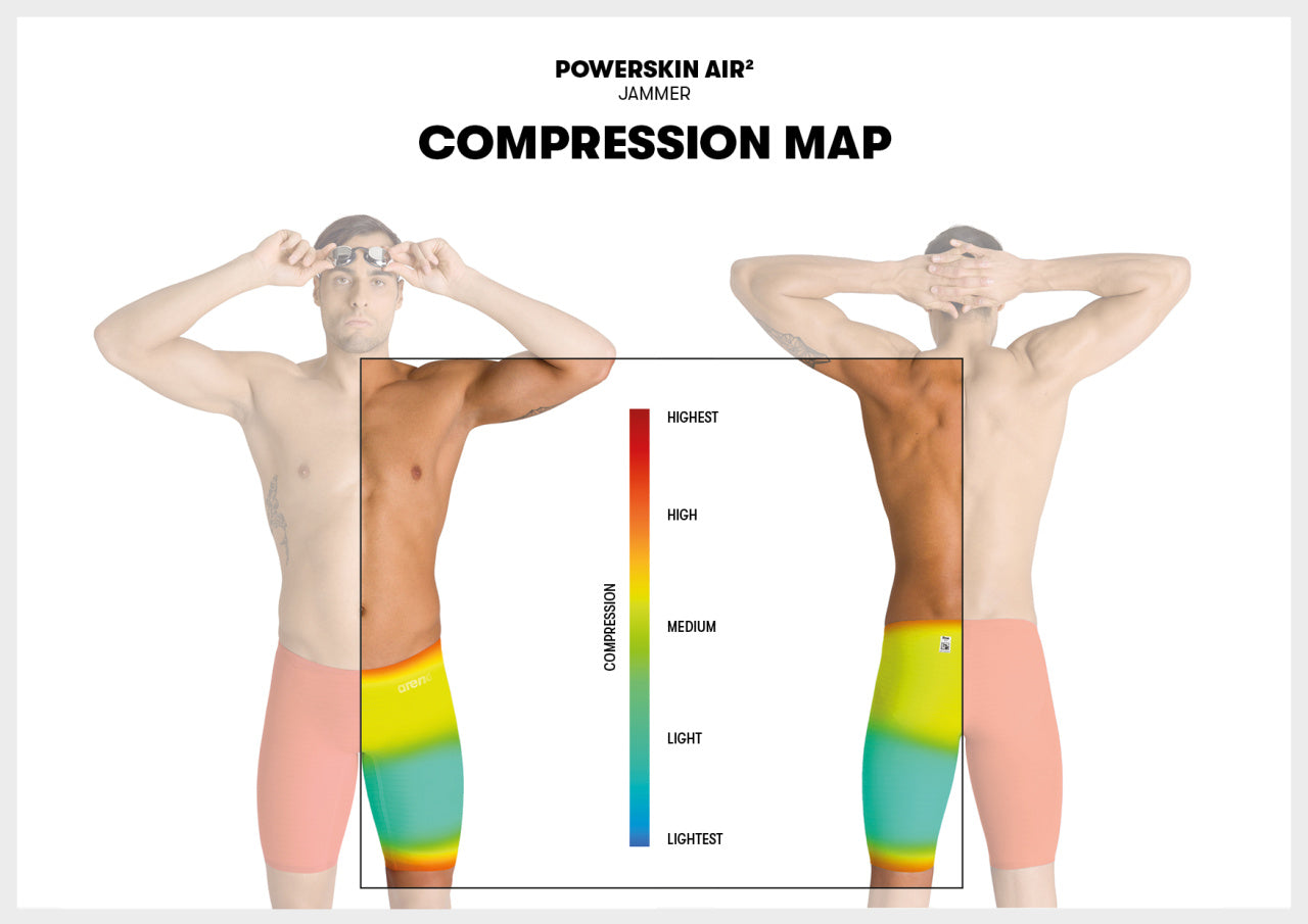 Powerskin Carbon Air 2 Jammer - High Performance Swim Jammer for Competitive Swimmers - Blue & Grey - Ideal for Training, Racing & Triathlons
