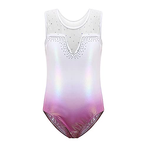 Glitterstar Girls Gymnastics Leotard - Sparkly Sleeveless Dance Leotard for Ballet, Cheerleading & Performance - Breathable Stretch Fabric for Comfort & Movement - Perfect for Recitals, Competitions & Practice