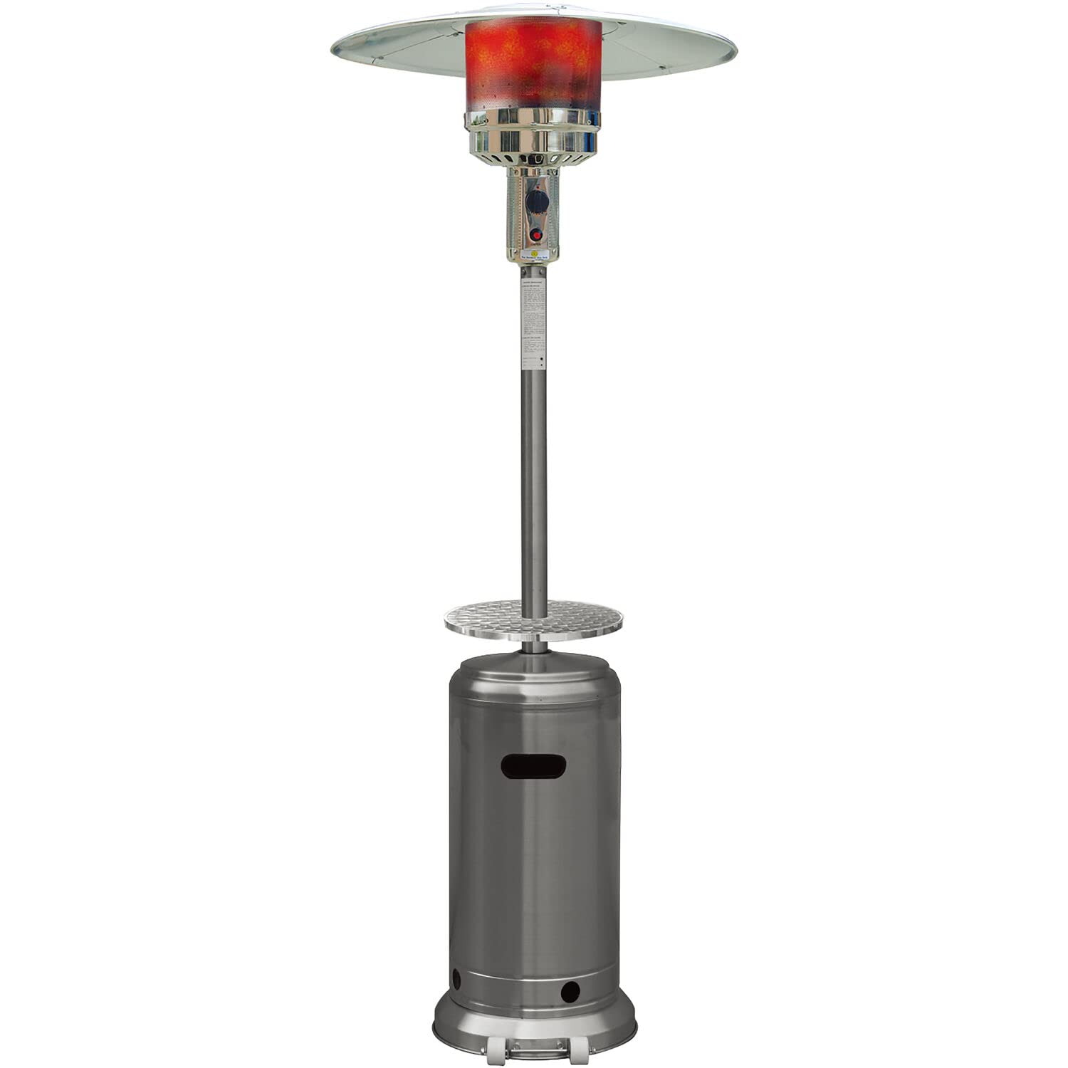Hanover Outdoor 48,000 BTU 7-Foot Propane Patio Heater with Wheels - Portable Outdoor Heater Covers 26.5 Sq. Ft. for Patio, Porch, Deck, Backyard & Garden Gatherings