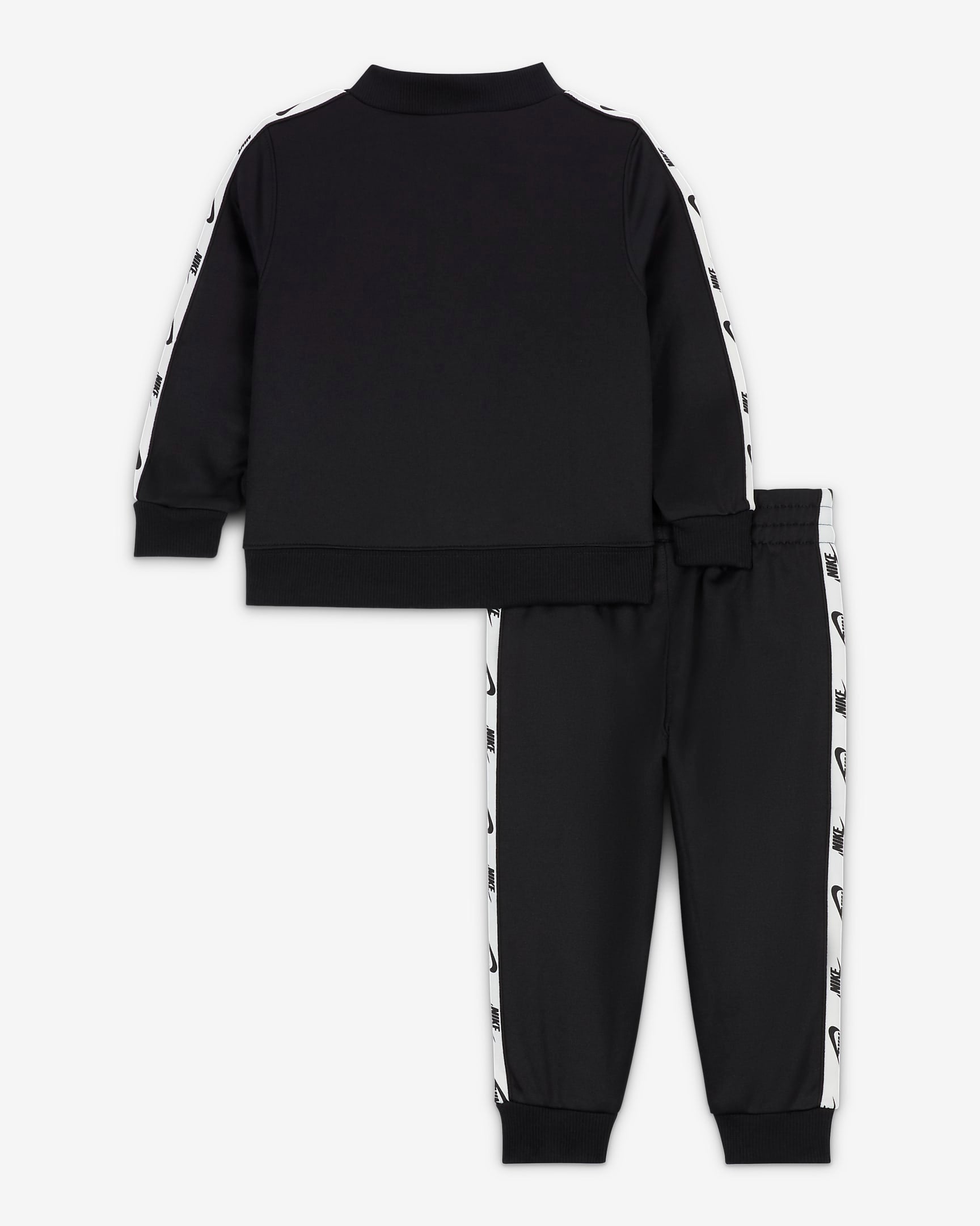 Nike Kids Logo Taping Full Zip Black Tracksuit - Comfortable Athletic Outfit for Boys & Girls - Perfect for School, Sports & Casual Wear