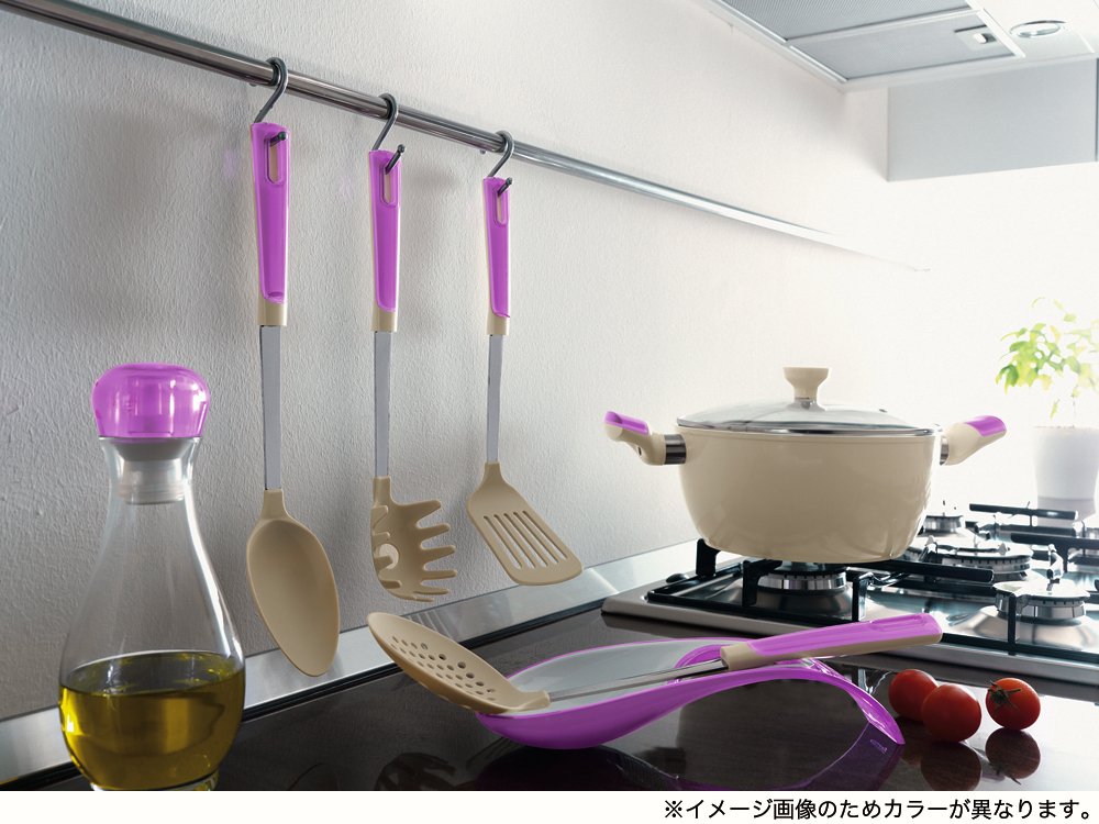 Guzzini 228600.45 LATINA 3-Piece Kitchen Utensil Set - Orange - Perfect for Cooking, Baking & Serving - Durable & Stylish Kitchen Tools for Home Chefs