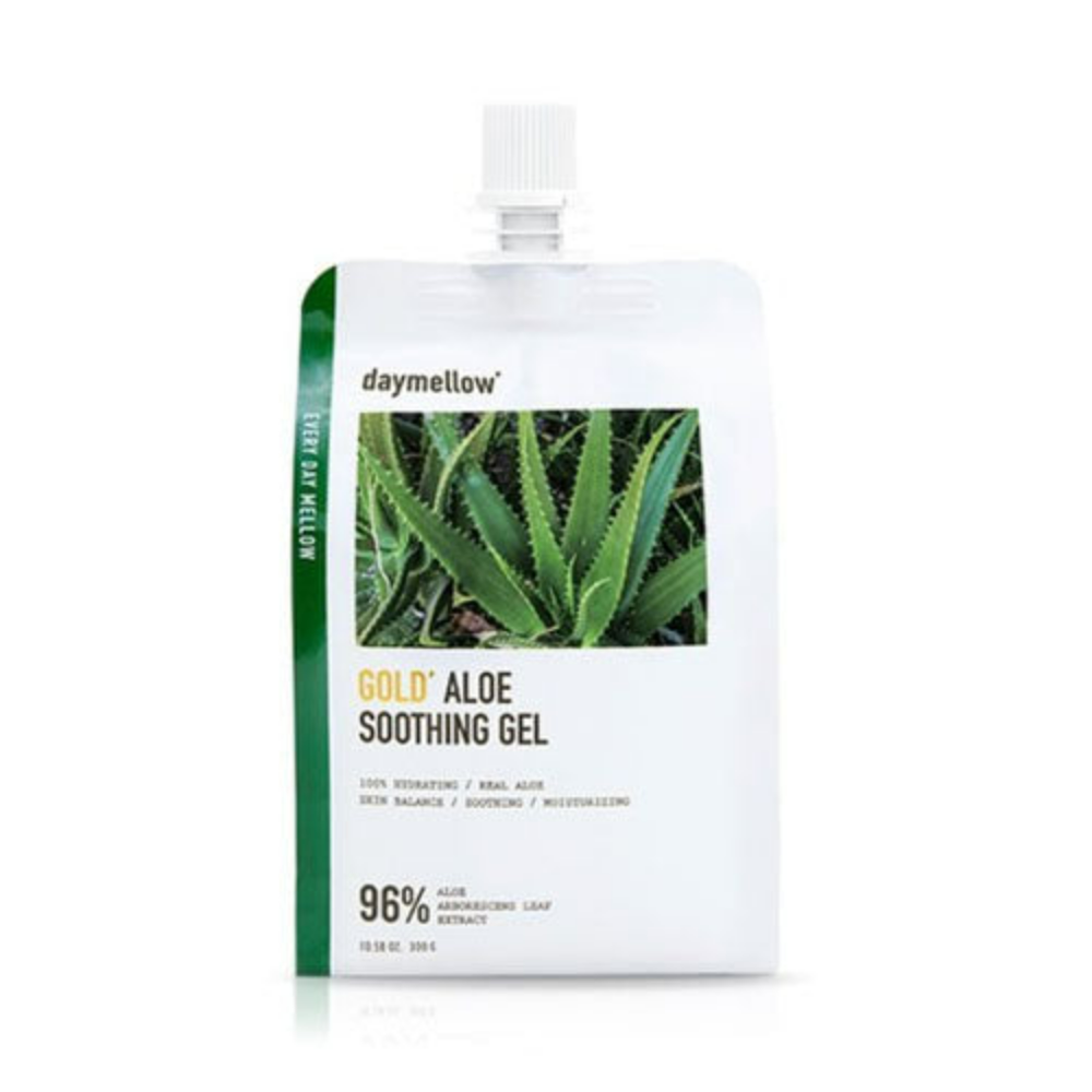 Daymellow Gold Aloe Vera Soothing Gel - 300g for Sunburn Relief, After Sun Care, Skin Hydration & Irritation | Perfect for Post-Shaving, Tattoo Aftercare & Daily Moisturizing