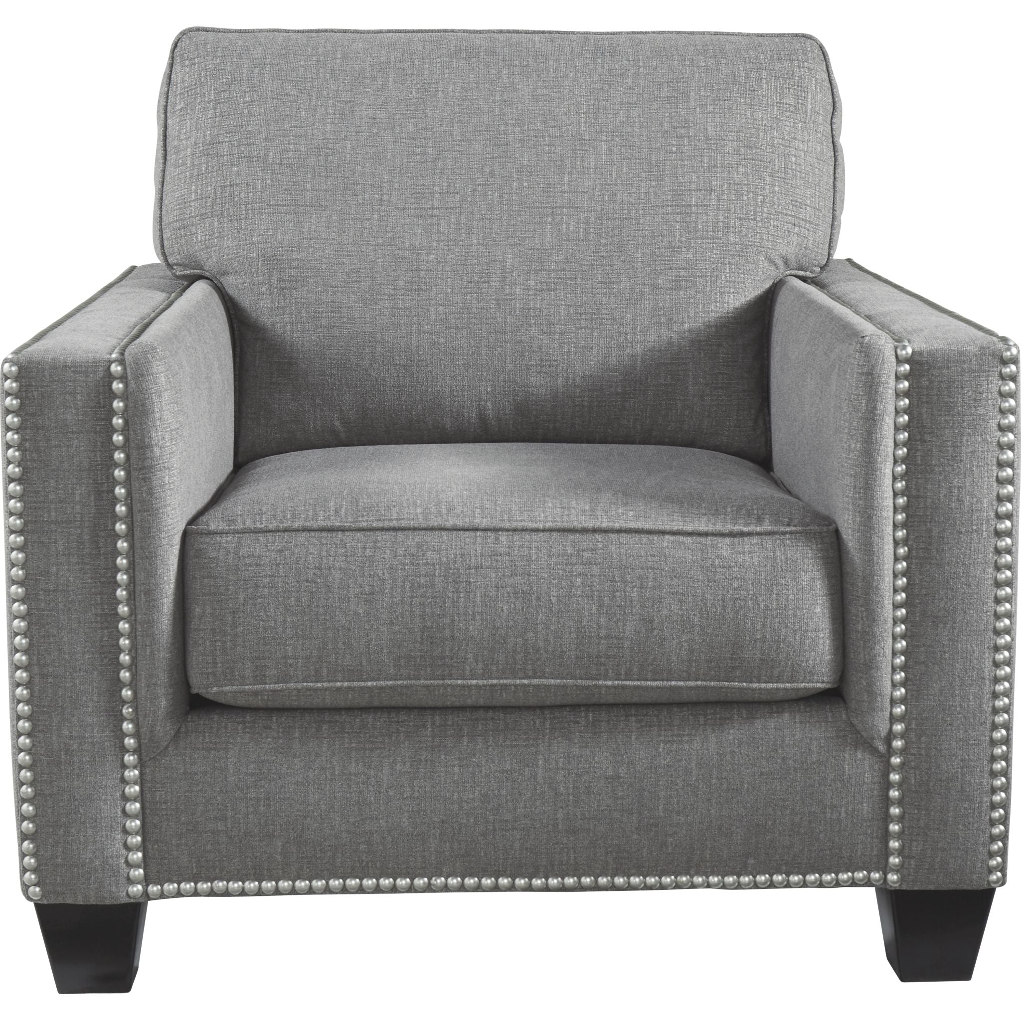Barrali Chair - Modern Fog Gray Accent Chair for Living Room, Bedroom & Office - Comfortable Upholstered Lounge Chair with Sturdy Metal Legs - Perfect for Reading, Relaxing & Decorating Your Home