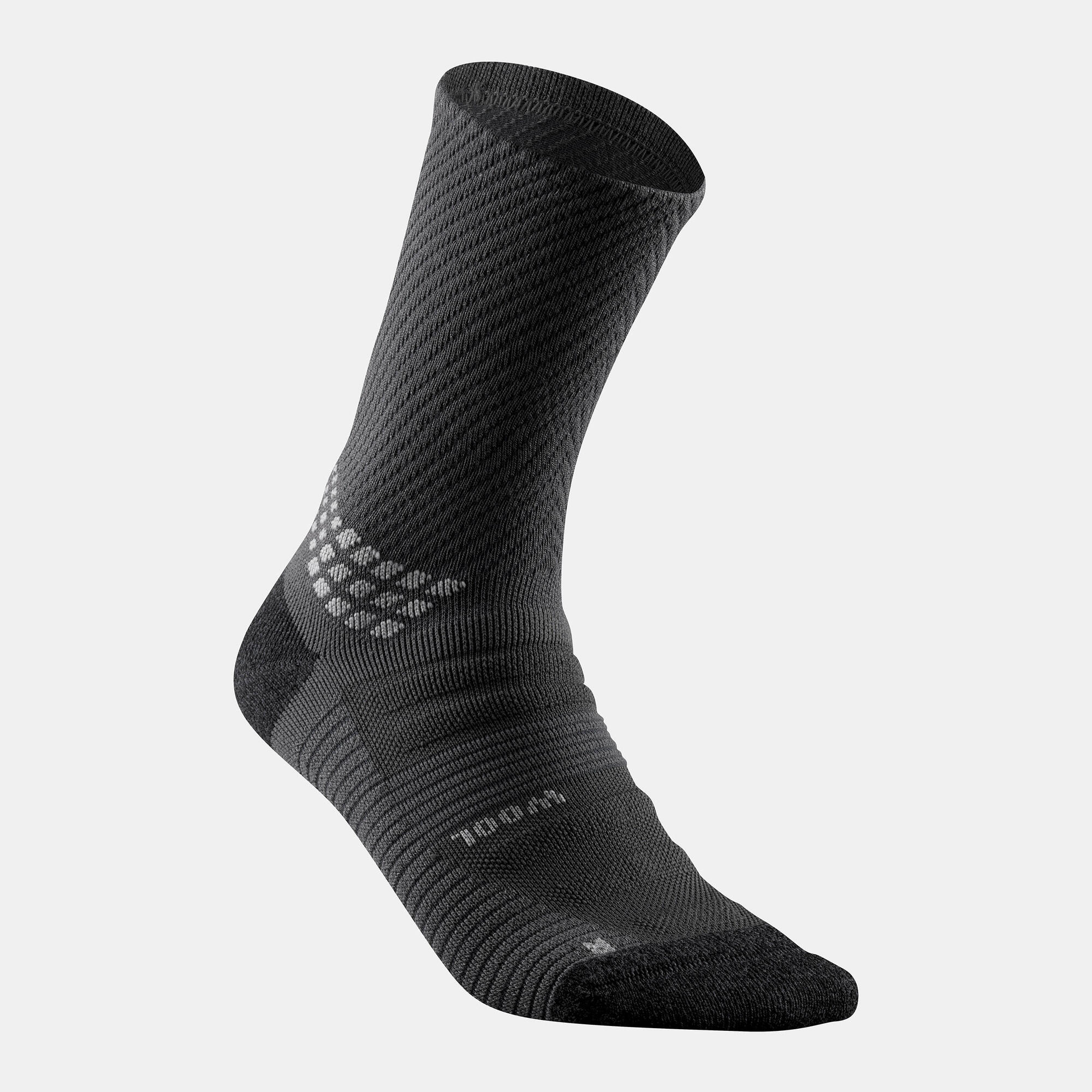 Quechua Hike 900 Hiking Socks - 2 Pairs of Breathable Moisture-Wicking Trekking Socks for Men & Women - Perfect for Outdoor Adventures, Camping, and Mountain Climbing