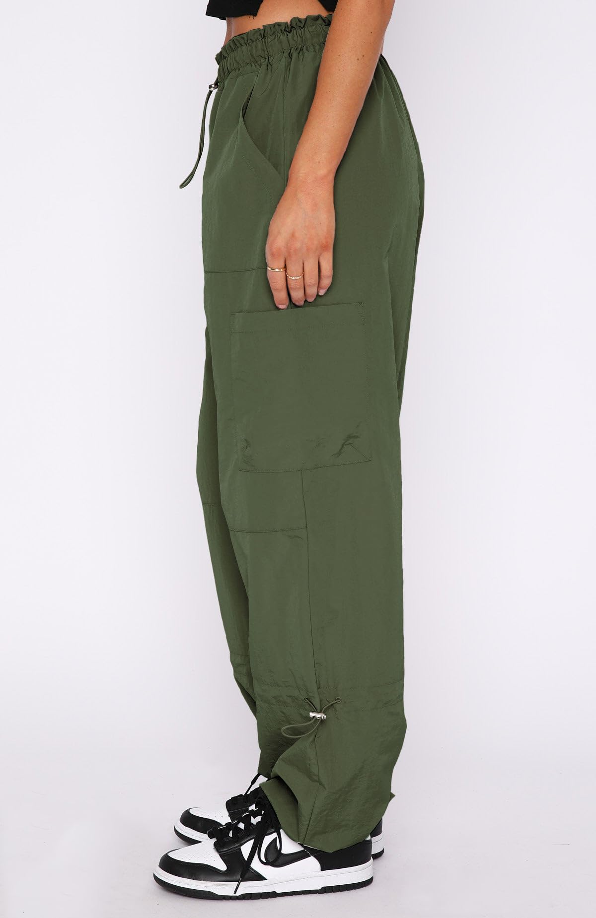 Women's Cargo Pants - Baggy Parachute Pants for Casual Wear, Y2K Fashion, Rave & Festival Outfits | Perfect for Street Style, Concerts & Outdoor Adventures