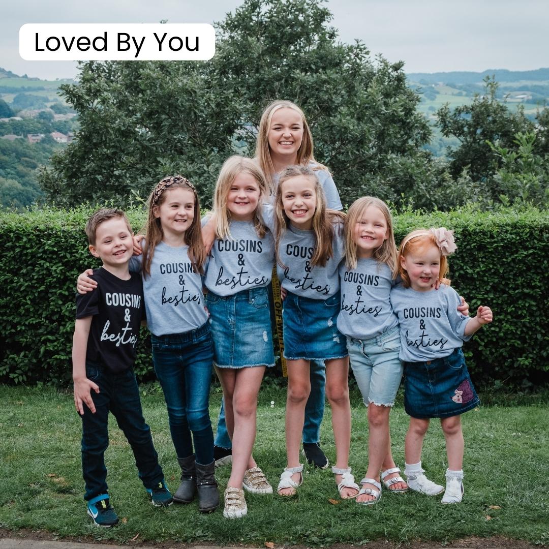Cousins & Besties Matching T-Shirts - Funny Friendship Shirts for Women & Men - Perfect for Family Reunions, Best Friend Gifts & Couple Outfits