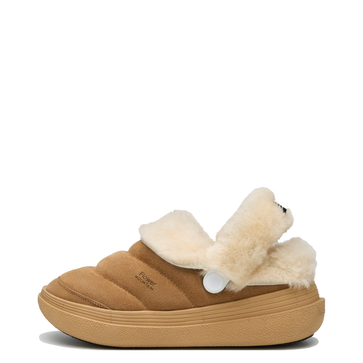Flower Mountain Sneakers Fami Slipper - Suede Shearling Lined House Shoes for Women & Men - Cozy Indoor/Outdoor Comfort - Perfect for Home, Lounge, and Casual Wear (Brown)