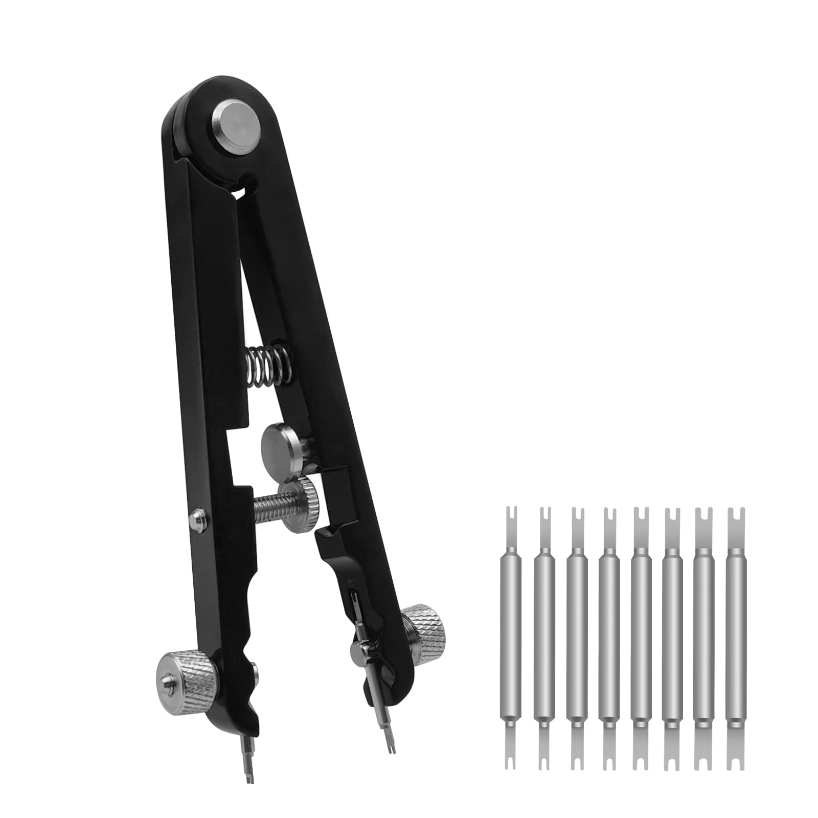 Professional Watch Spring Bar Plier Tool Set with 10 Pins - Watch Band Repair & Removal Kit, Spring Bar Tweezers for Watch Link Strap Adjustment - Perfect for Watch Repair, DIY Jewelry & Watch Maintenance