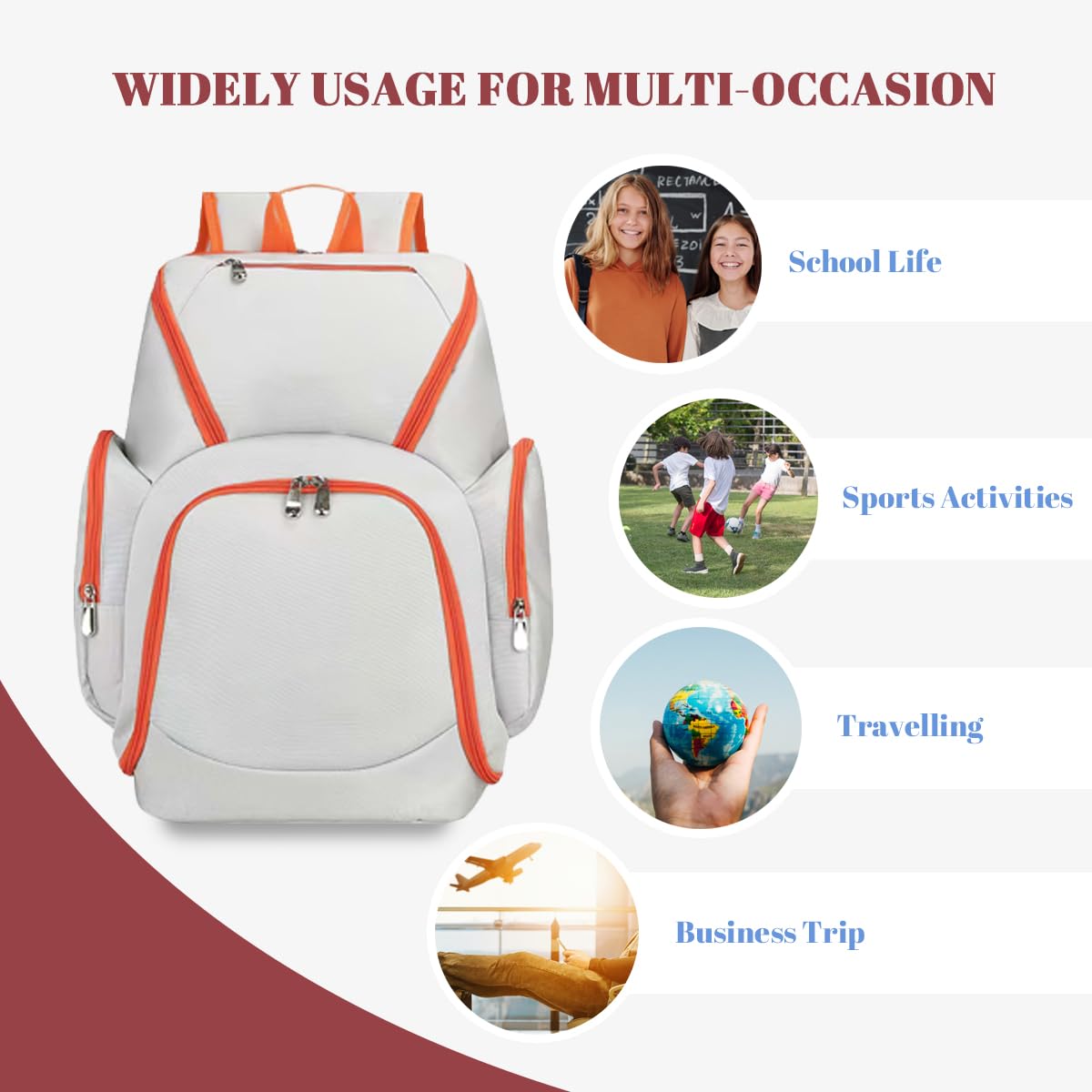 Custom Basketball Backpack for Boys - Gym & Travel Sports Bag