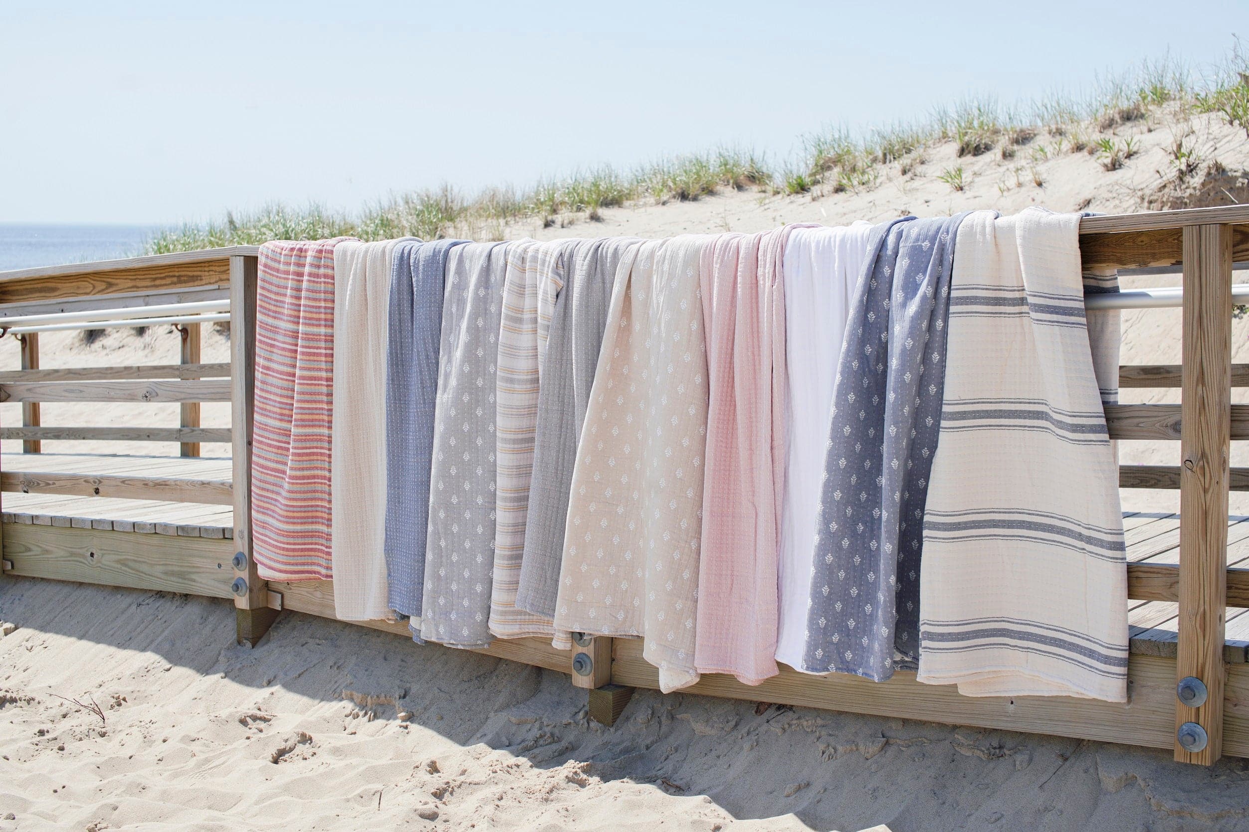 Tracy Stripe Pick Stitch Kantha Yarn-Dyed Cotton Woven Quilt Coverlet Set - Soft Bedspread for Cozy Bedroom Decor, Perfect for Guest Rooms & Boho Chic Home Styling