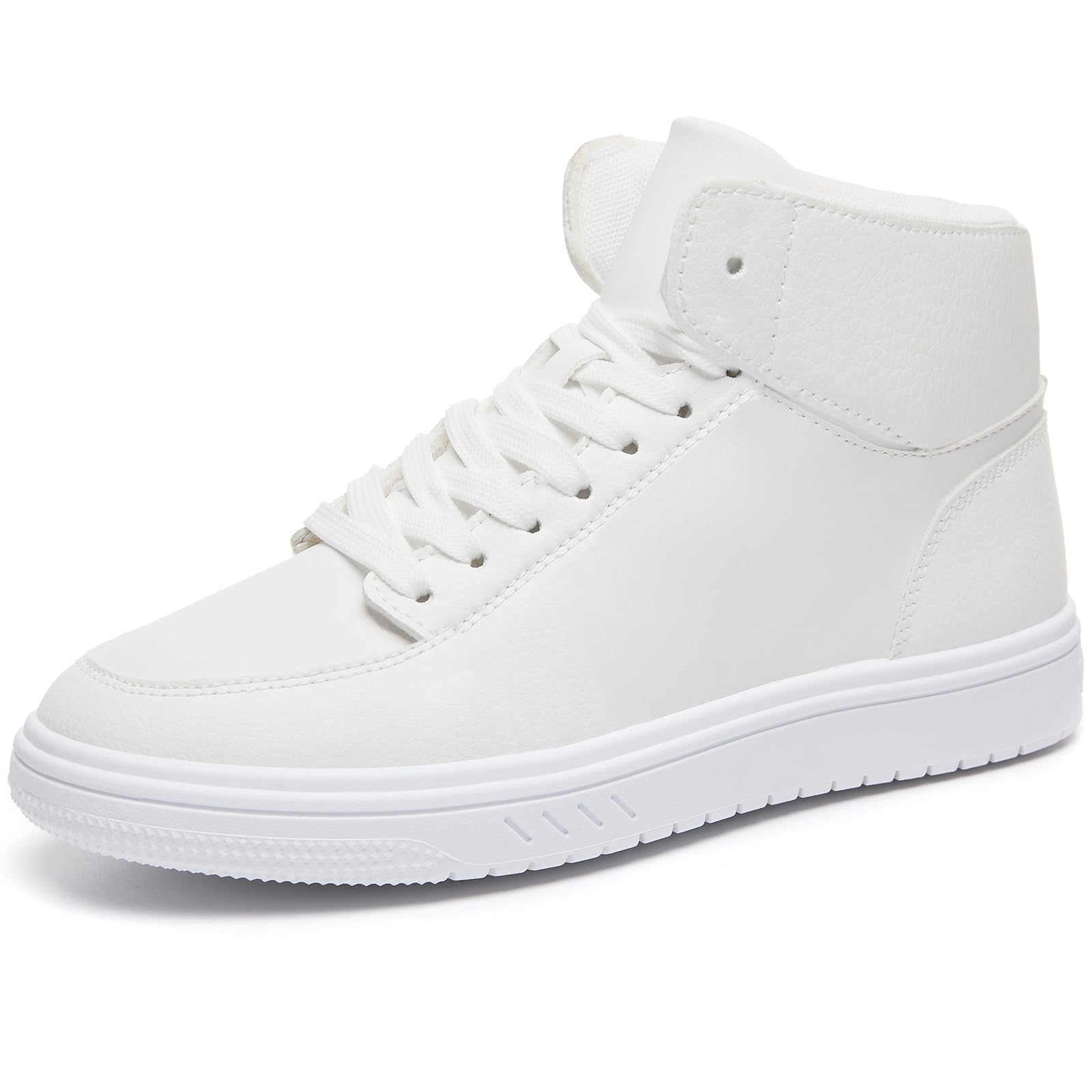 XRH Women's High Top Sneakers - PU Leather Running Shoes for Women, Non-Slip Walking & Athletic Tennis Shoes, Comfortable Ankle Boots for Casual Wear, Gym & Outdoor Activities