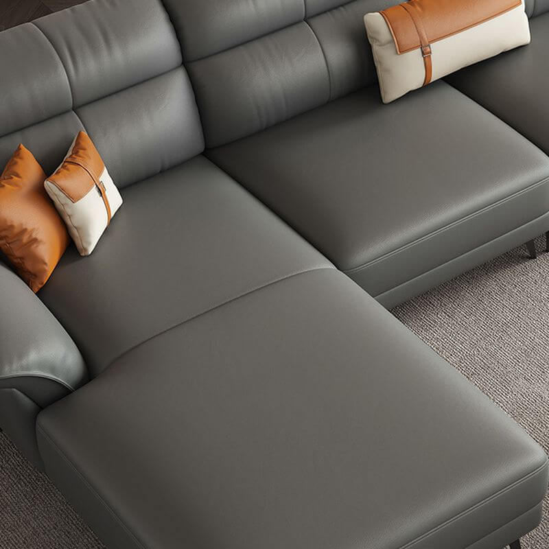 L-Shaped Sectional Sofa with Chaise Lounge - Apricot/Tan 4-Piece Set, Left-Facing - Perfect for Living Room, Family Room & Small Spaces