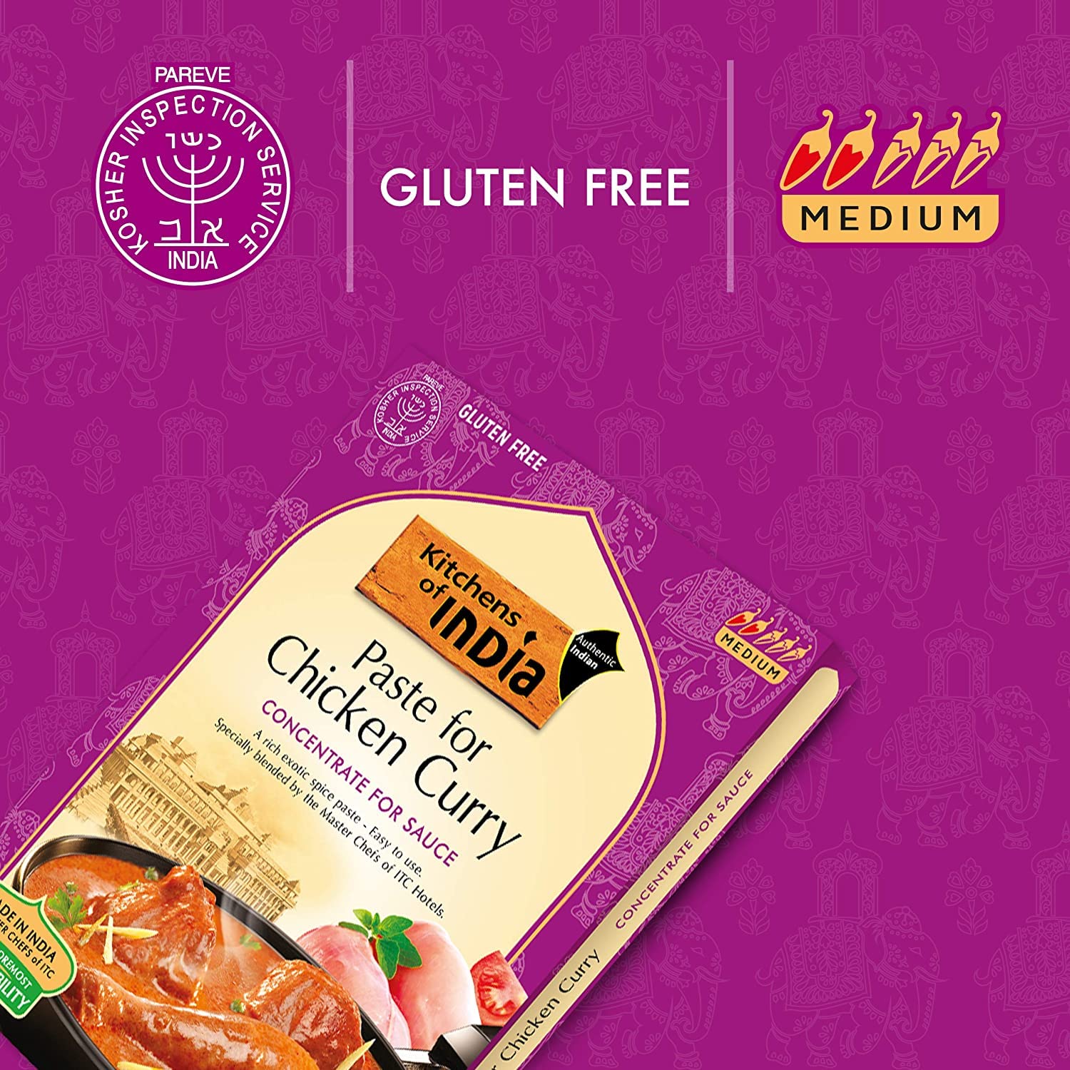 Kitchens of India Chicken Curry Paste - Authentic Indian Spice Blend (6 Pack, 3.5 oz Each) | Perfect for Homemade Curry, Meal Prep & Indian Cuisine