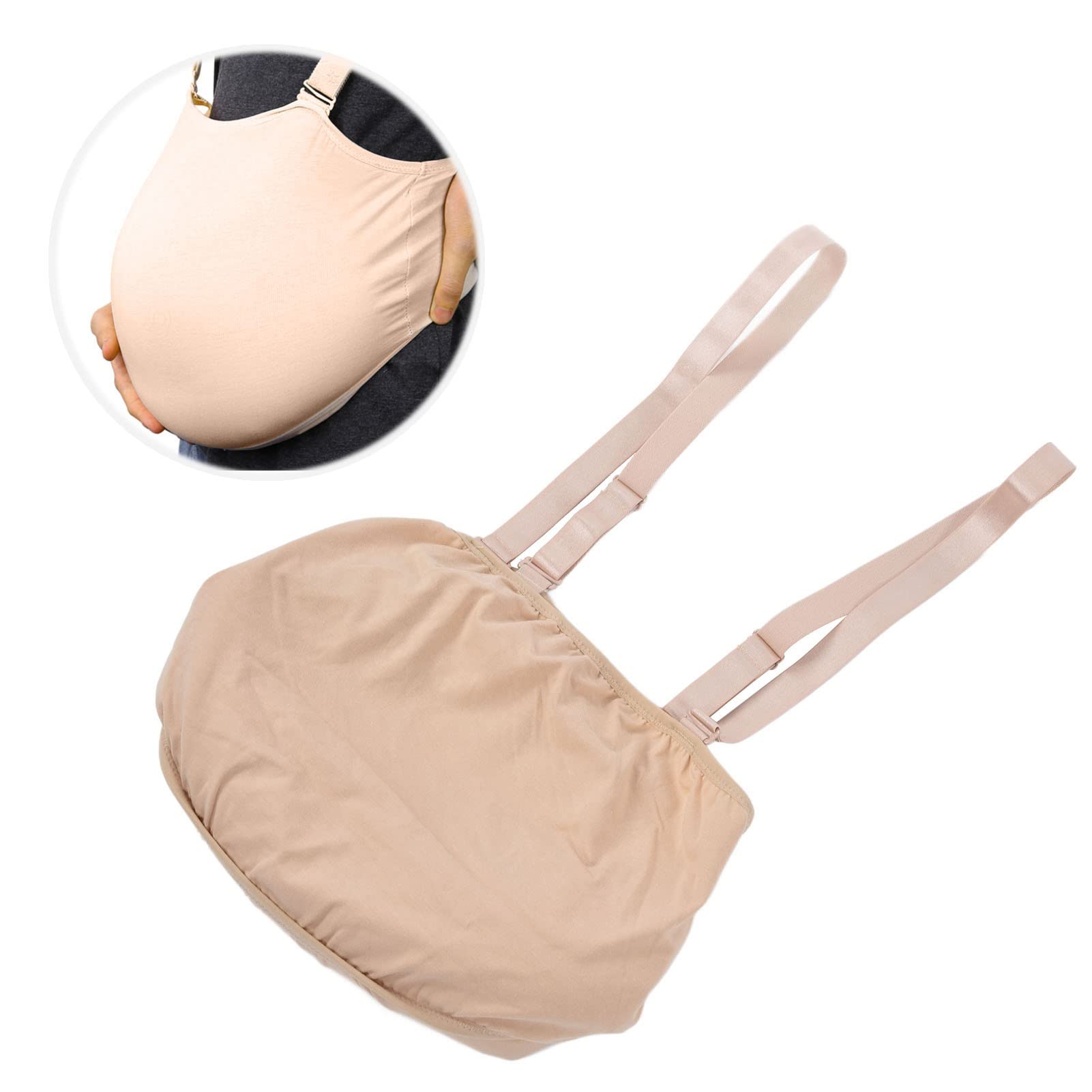Realistic Fake Pregnancy Belly - Skin Tone Liquid Silicone Belly Stuffer for Pregnancy Experience (2-3 Months Size S) - Perfect for Maternity Photos, Baby Showers & Role Play