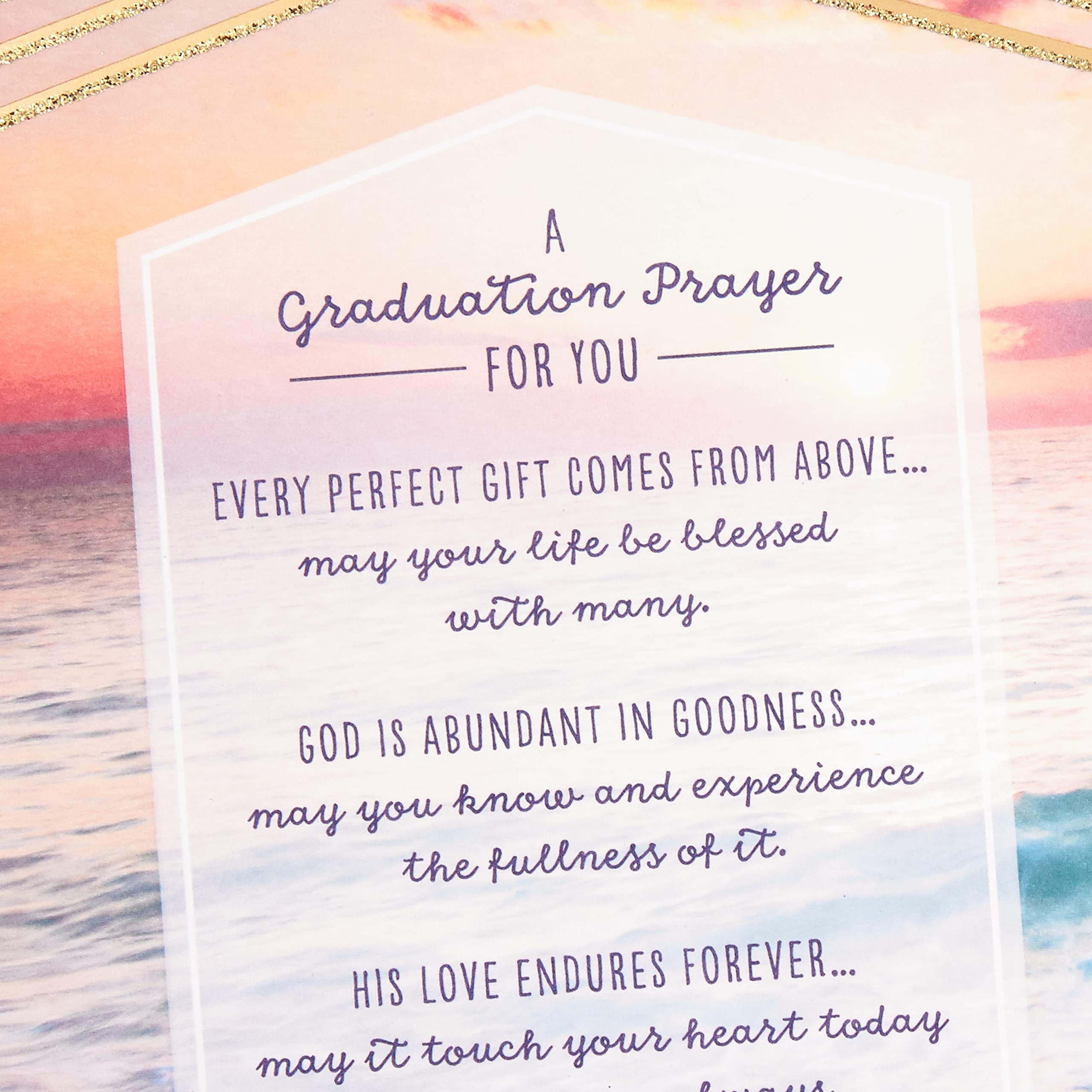 DaySpring Religious Graduation Card with Prayer - Inspirational Christian Graduation Greeting Card for High School & College Graduates - Perfect for Commencement Ceremonies & Graduation Parties