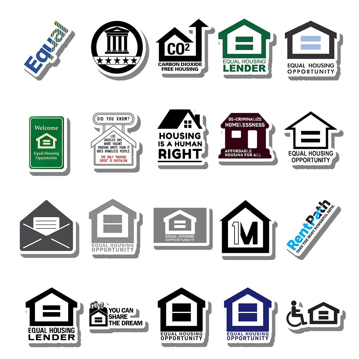 20 PCS Aesthetic Vinyl Stickers - Colorful Waterproof Decals for Water Bottles, Laptops, Scrapbooking, Luggage, Skateboards & More | DIY Crafts, School Supplies, Gift Wrapping & Home Decor