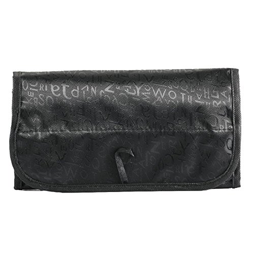Futaba Foldable Cosmetic Travel Organizer - Black | Portable Makeup Bag for Women | Perfect for Travel, Gym & Daily Use