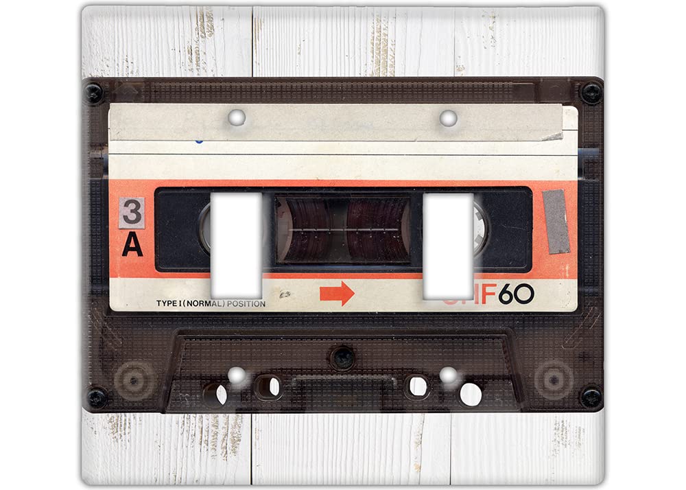 Vintage Cassette Tape Switch Plate - Retro Wall Decor for Music Room & Studio - Easy Install