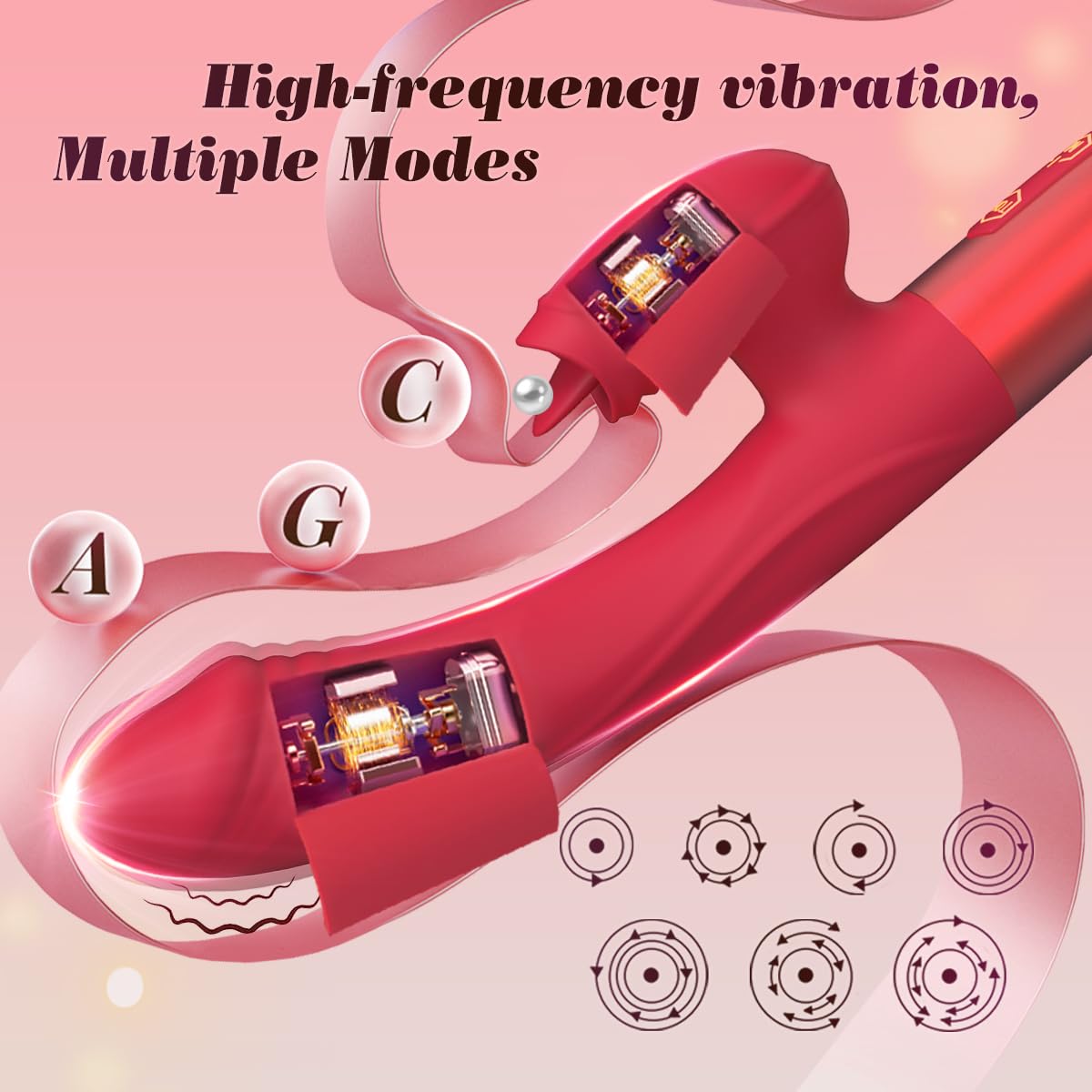 Premium Rabbit Vibrator with Heating, 10 Licking Modes & Powerful Vibration - Rechargeable G-Spot & Clitoral Stimulator for Women - Perfect for Couples Play & Solo Pleasure