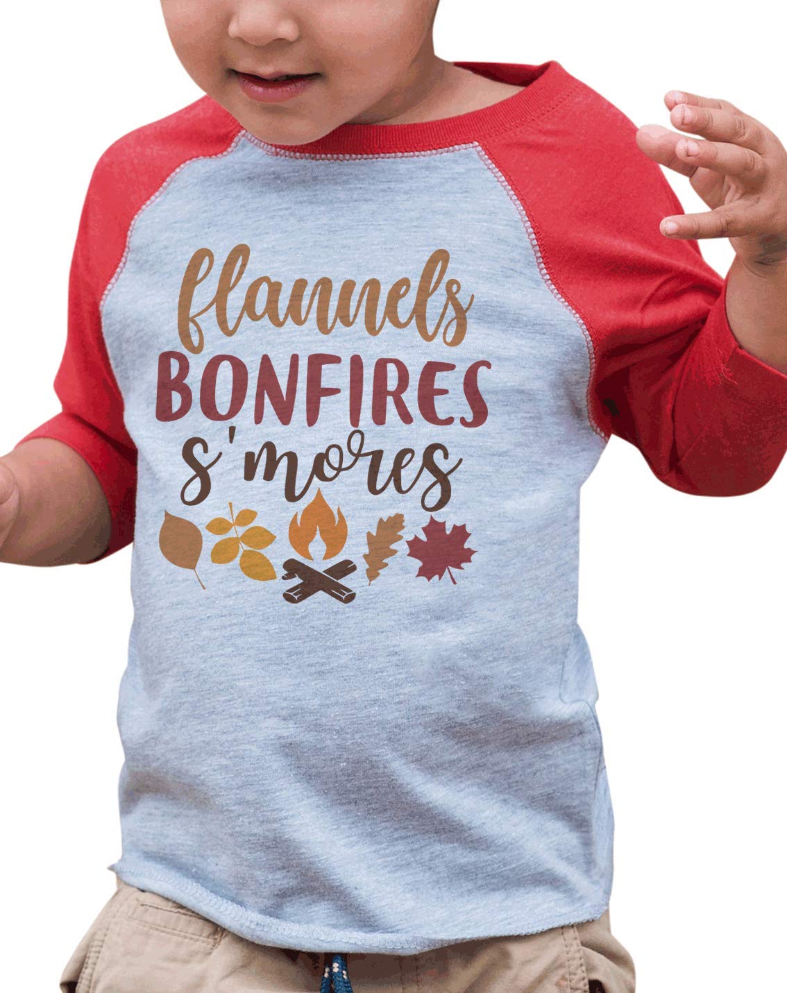 7 ate 9 Apparel Kids Fall S'Mores Graphic T-Shirt - Cute Autumn Camping Outfit for Boys & Girls