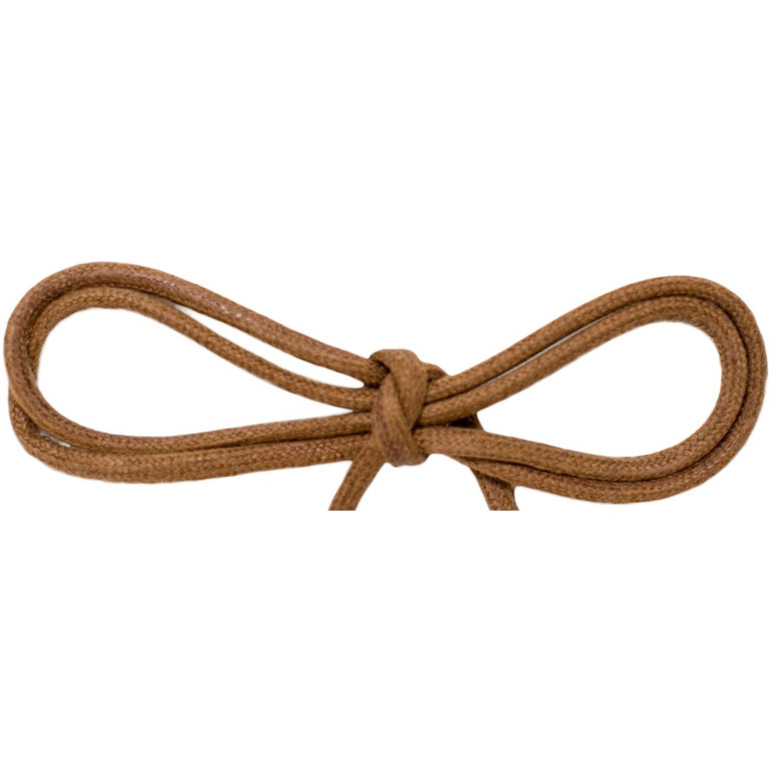 Premium Waxed Cotton Round Dress Shoelaces - Custom Length with Metal Tips - Light Brown (1 Pair) - Ideal for Dress Shoes, Boots & Formal Footwear