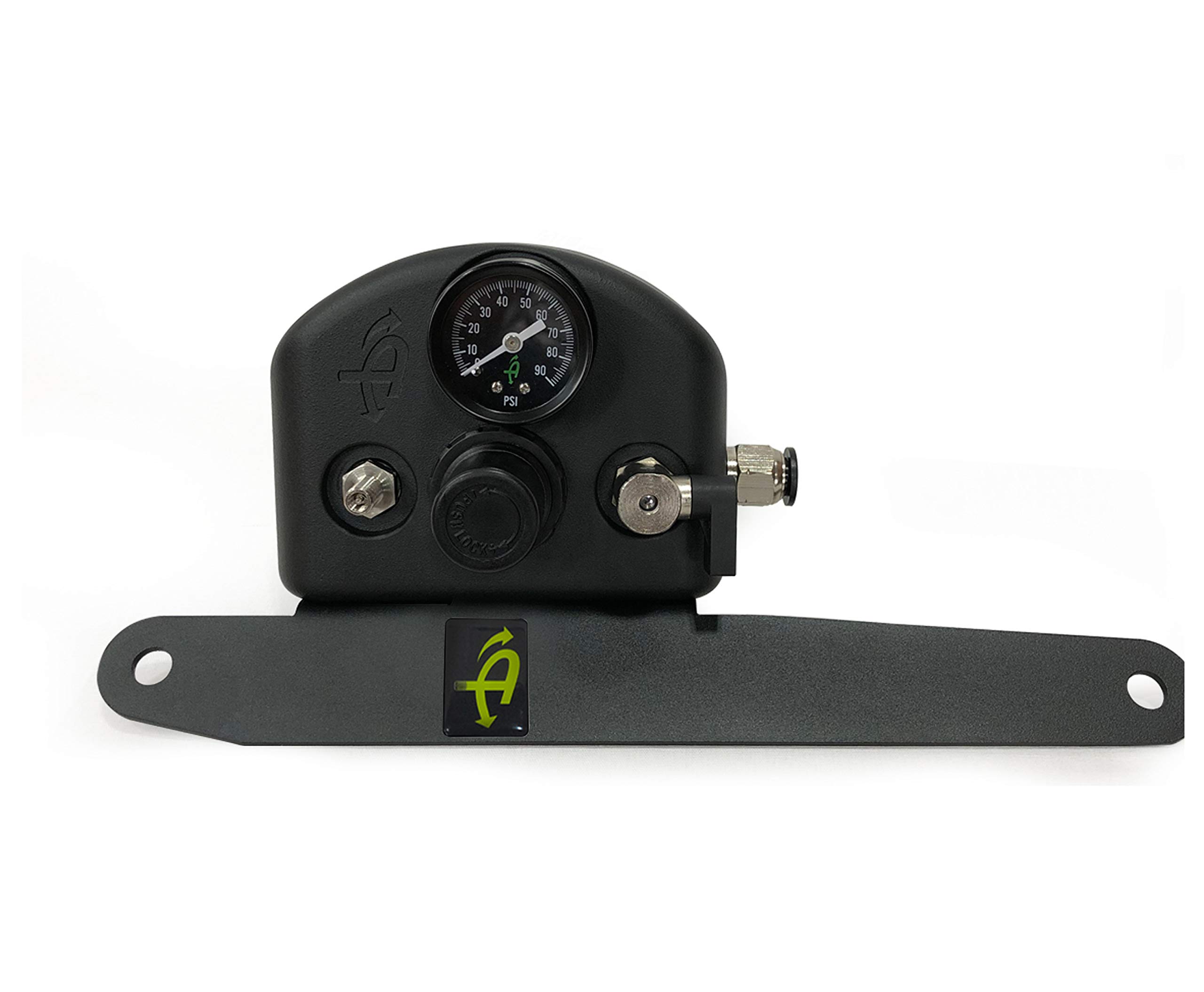 4 Tire Inflation System - Engine Mount with Box, Fittings, Hoses & Storage Bag - Black - Fast & Easy Tire Inflation for Trucks, SUVs & Off-Road Vehicles