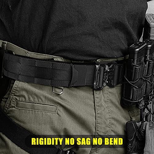 PETAC GEAR Tactical Battle Belt with Cobra Buckle | Heavy Duty Rigger Gun Belt | 1.75