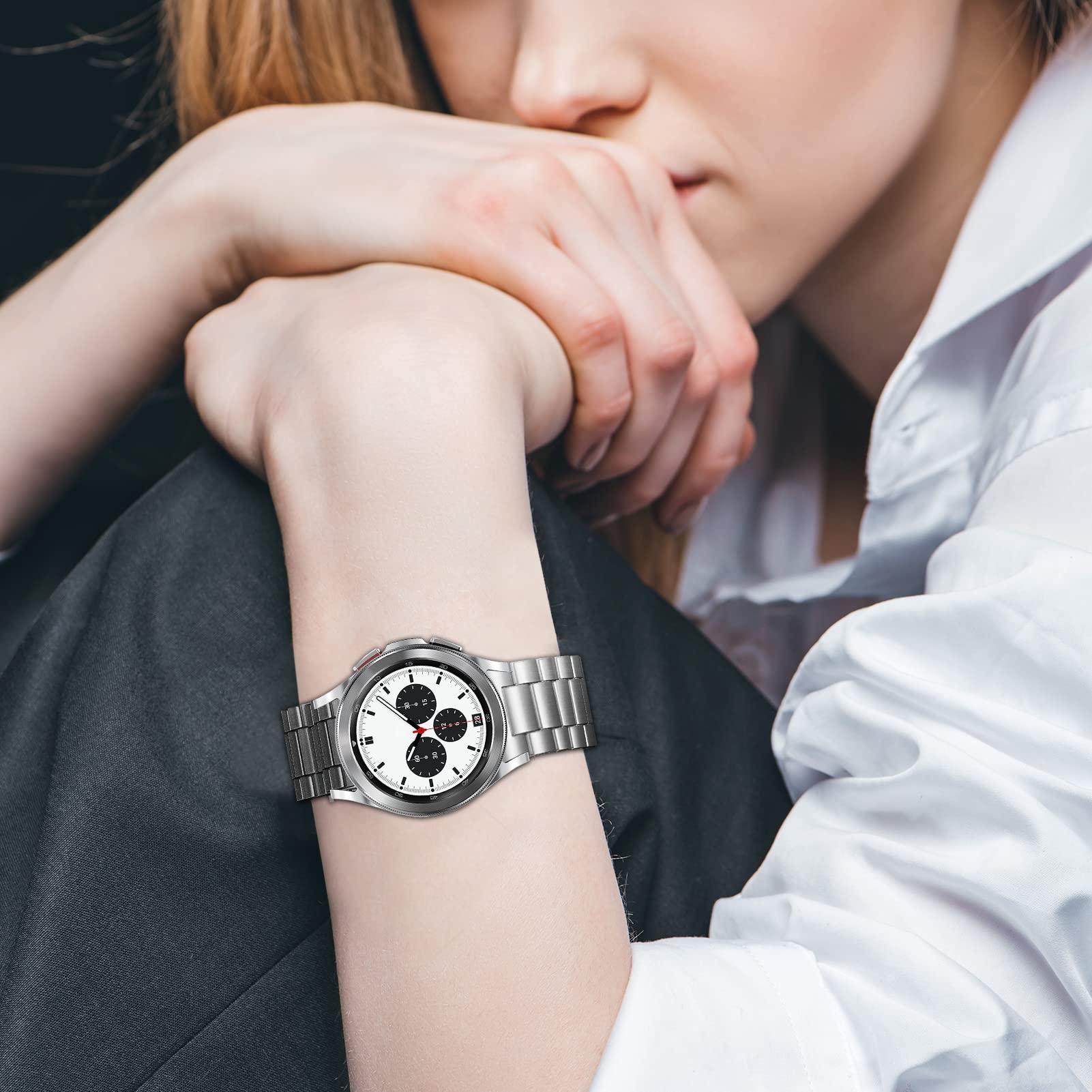 ORIbox 20mm Watch Bands for Samsung Galaxy Watch 4/3/Active 2 - Business Wristband for Men & Women - Office & Casual Wear
