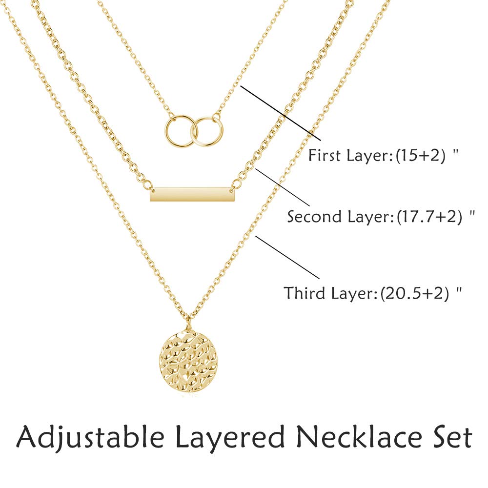 YANCHEN Women's Layered Necklace Set - Dainty Stackable Chain Necklaces with Charms, Trendy Jewelry Gift for Christmas, Birthday & Stocking Stuffers - Perfect for Everyday Wear, Date Nights & Special Occasions