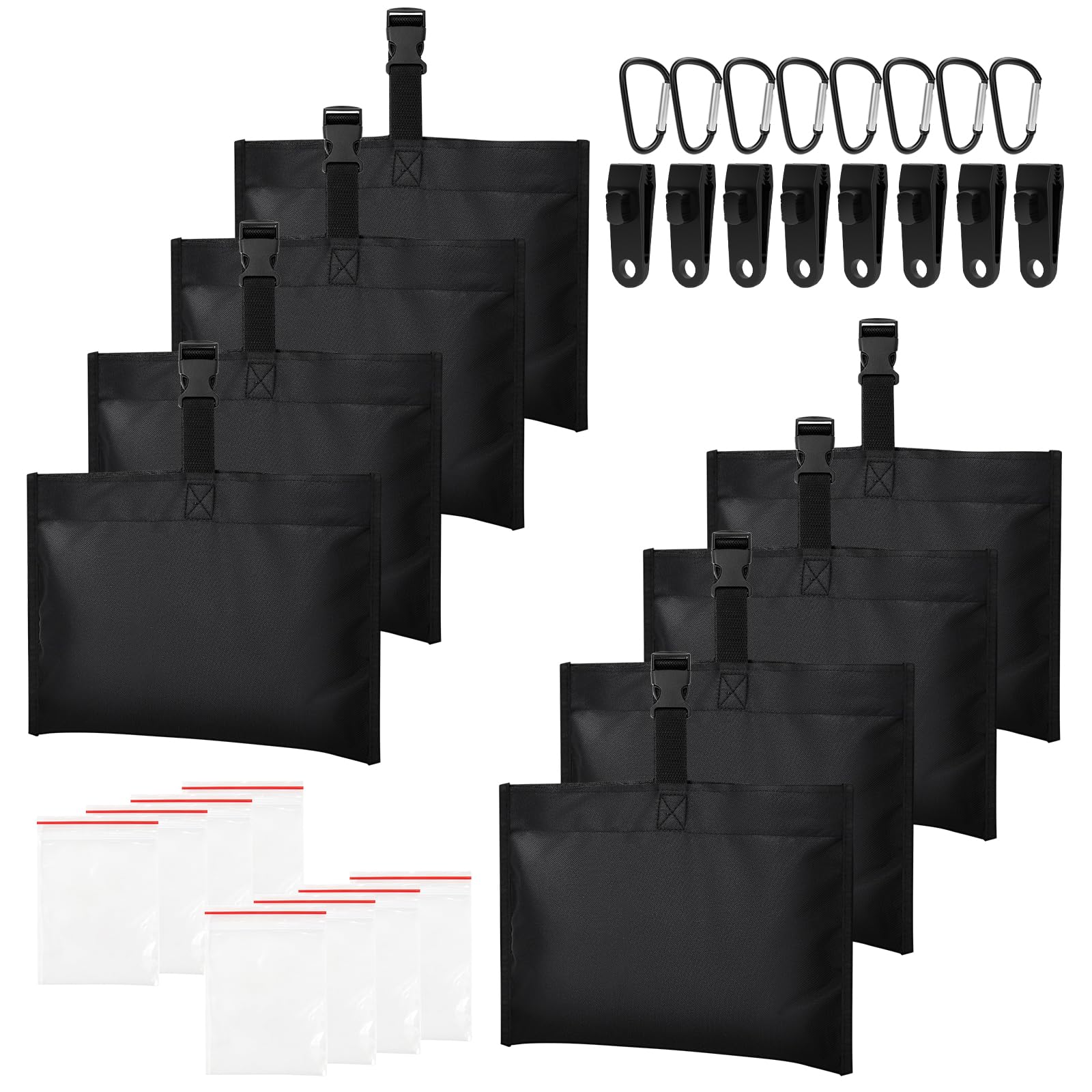 8-Piece Boat Cover Sand Bag Mooring Kit - Heavy Duty Anchoring System for Boats, Kayaks, Jet Skis - Perfect for Dock, Marina & Waterfront Use