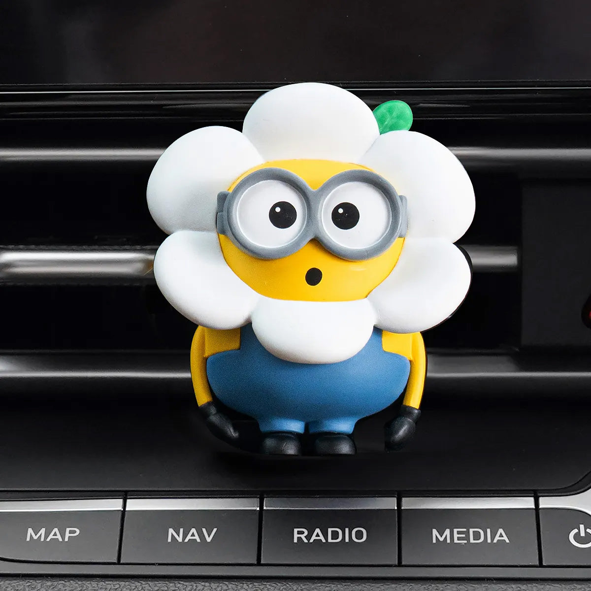 DASHCRAB Minions Air Freshener Bob Flower Car Decoration - Funny Cartoon Car Accessories for Kids & Adults - Perfect for Cars, Offices, and Gifts