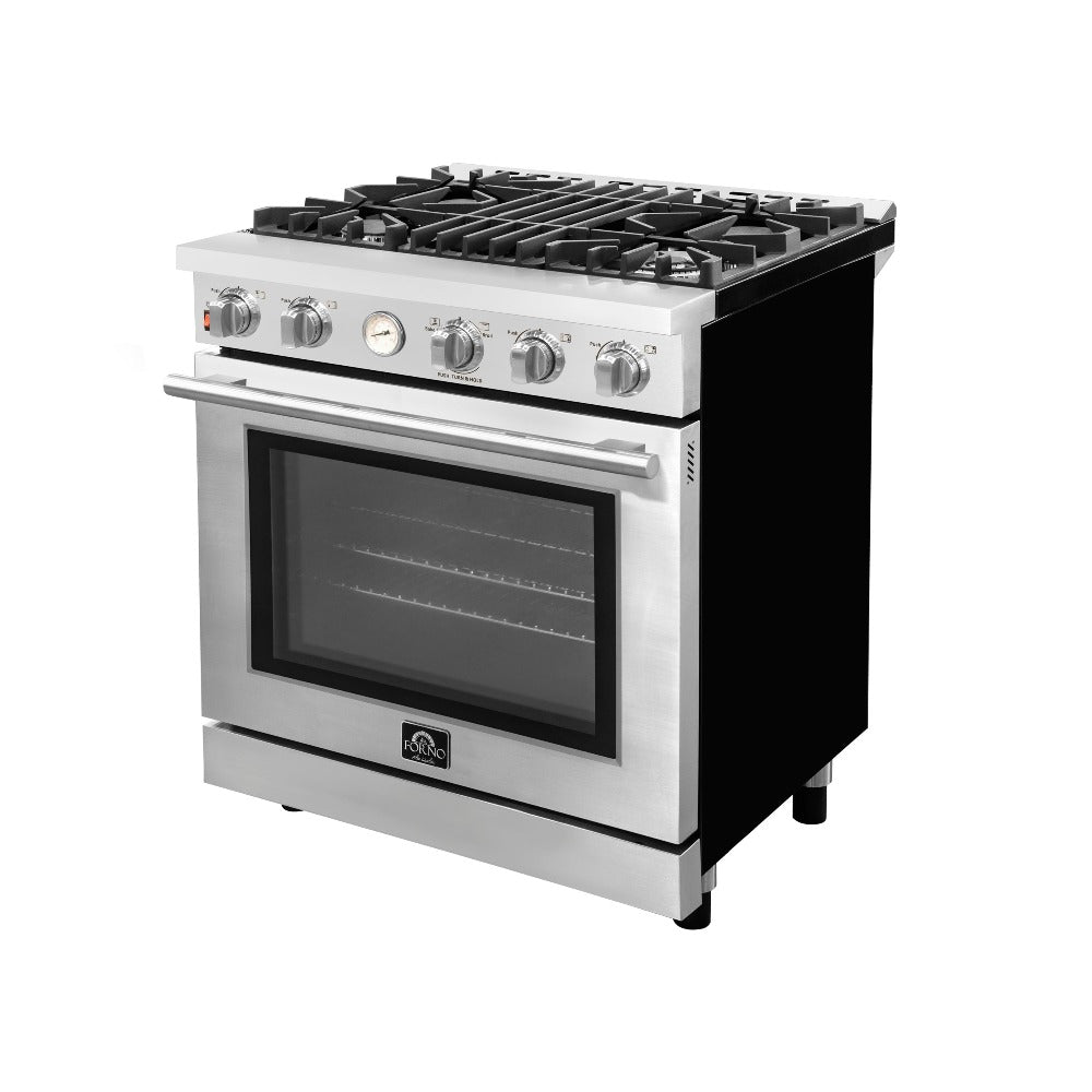 Premium 30-inch 4.62 cu. ft. Professional Gas Range with Stove and Oven in Stainless Steel (FFSGS6228 30S) - Ideal for Home Kitchens, Restaurants & Culinary Enthusiasts