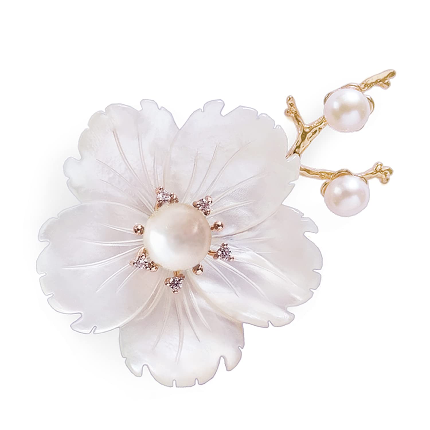 **Elegant Crystal Flower Brooch for Women - Blossom Lapel Pin, Fashion Jewelry Gift for Christmas & New Year - Perfect for Parties, Weddings & Office Attire**