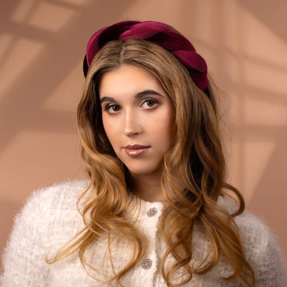 Handmade Velvet Twist Headband for Women - Soft & Stretchy Hair Accessories for Workouts, Yoga, Running, and Everyday Style