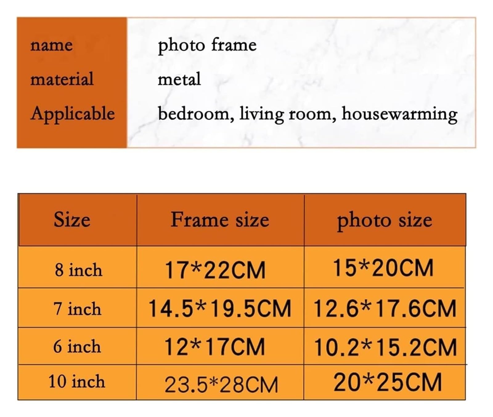 Luxury Metal E-Frame - Creative Retro Photo Frame for Family & Friends, Wedding Gift, Home Decor, Office Display - Elegant Golden Picture Frame for Wall Art & Tabletop Display