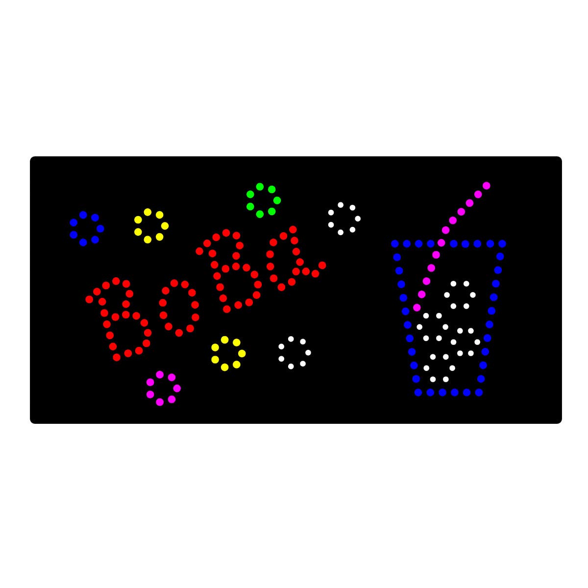 Super Bright LED Boba Tea Sign for Business - Bubble Tea Shop Electric Advertising Display, Window Decoration for Store & Home (HSB0216) - Perfect for Attracting Customers & Enhancing Ambiance