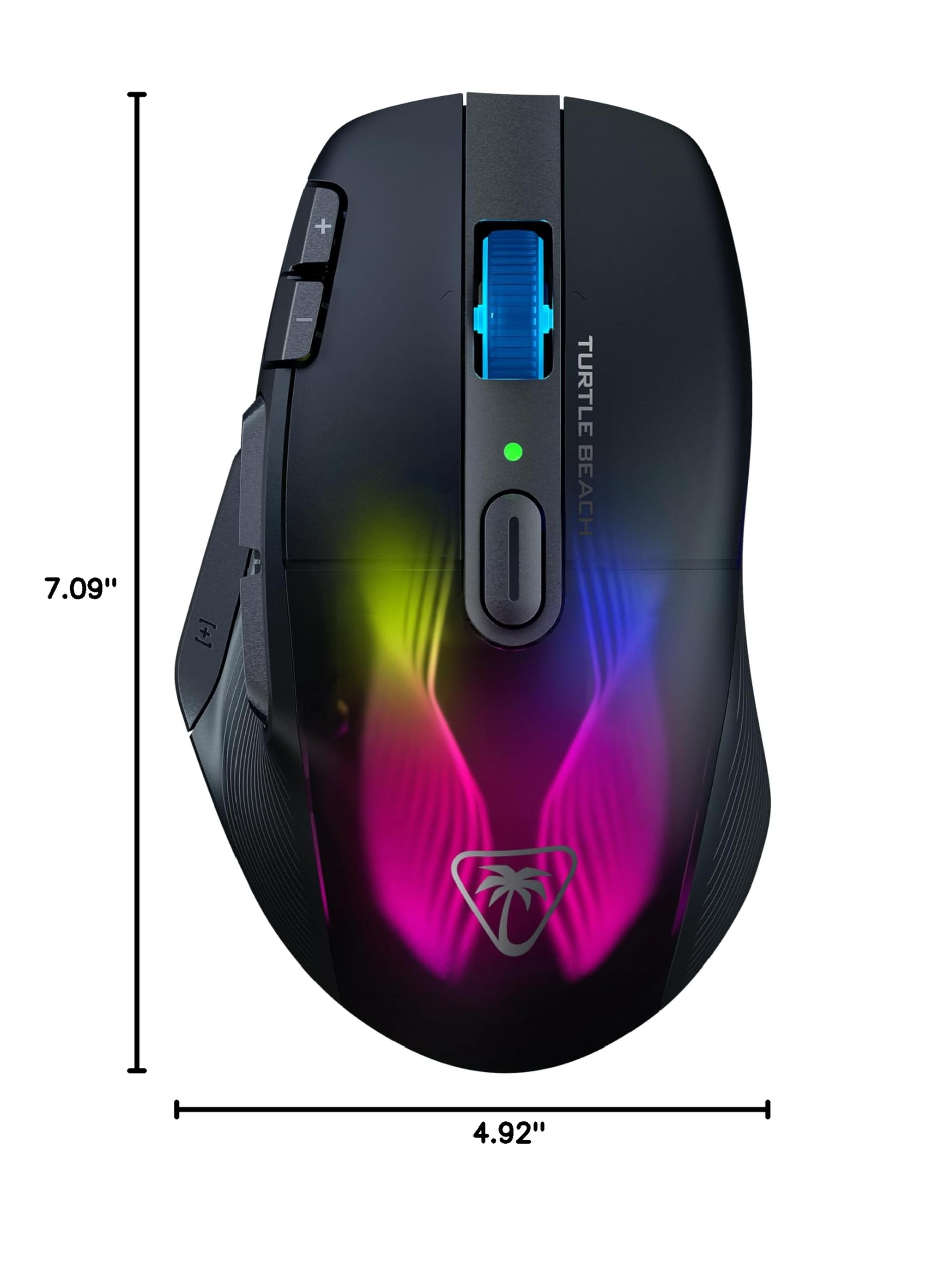 Turtle Beach Kone XP Air Wireless RGB Gaming Mouse - Bluetooth, 19K DPI Optical Sensor, 100-Hour Battery with Charging Dock, 29 Programmable Buttons, 4D Wheel - Black | Ergonomic Design for PC & Mac Gaming, Work & Productivity