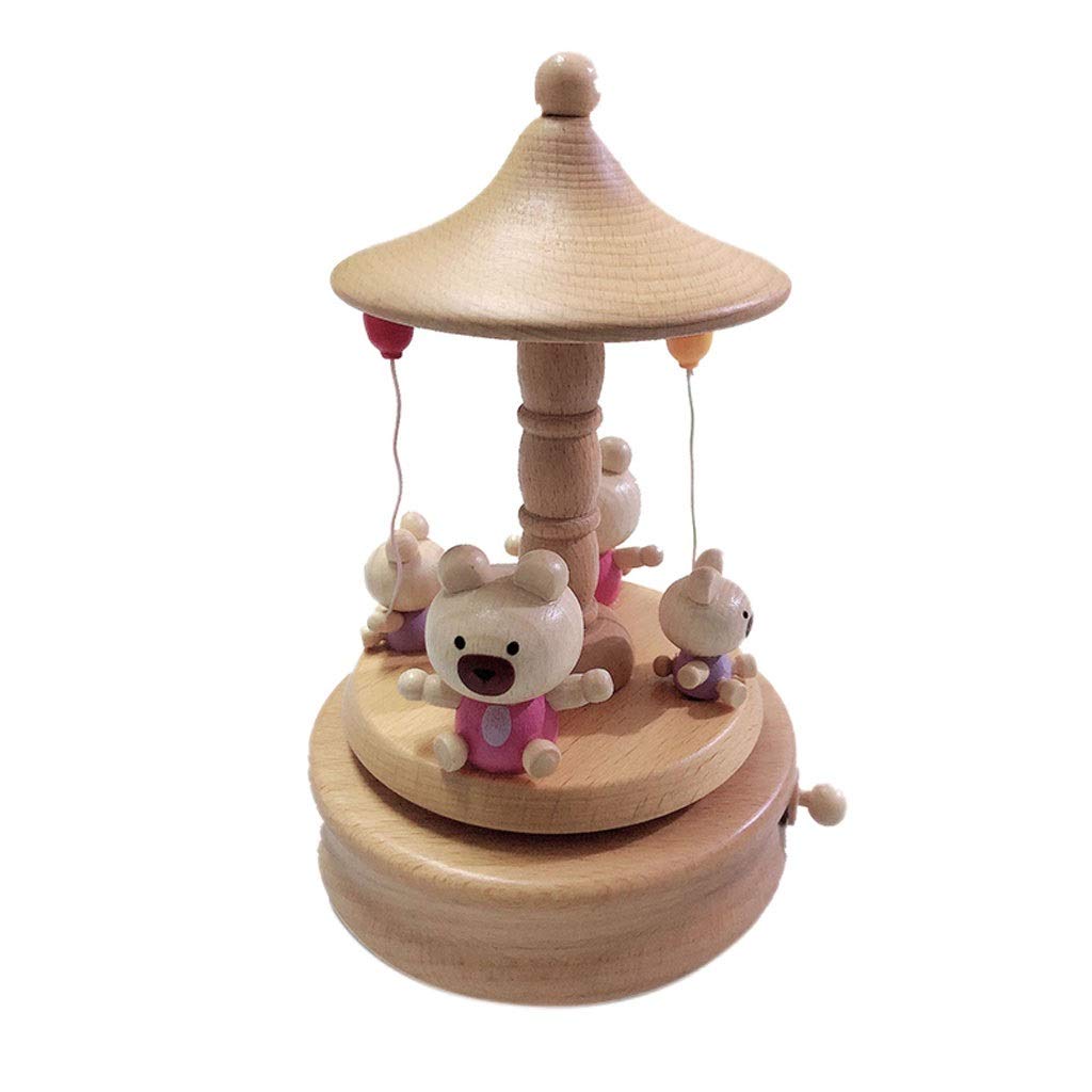 Premium Hand-Cranked Wooden Musical Box for Kids - Creative Gift & Home Decor | Perfect for Birthdays, Christmas & Nursery Room Decorations