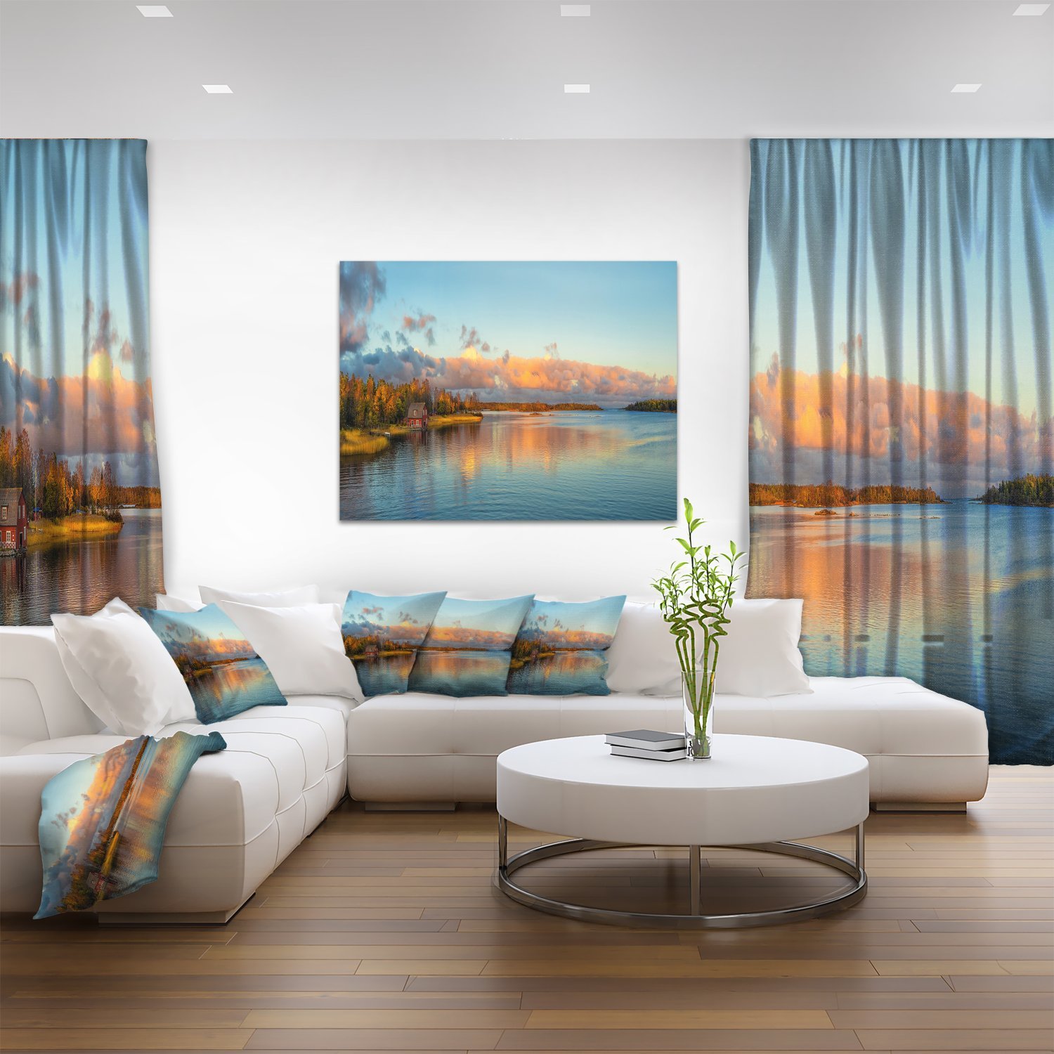 Autumn Sunset Panorama Landscape Photography Canvas Print Wall Art - Perfect for Living Room, Bedroom & Office Decor