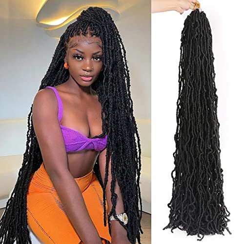 6 Pack Soft Faux Locs Crochet Hair - 36 Inch Butterfly & Goddess Locs for Black Women | Natural-Looking Protective Style for Everyday Wear & Special Occasions