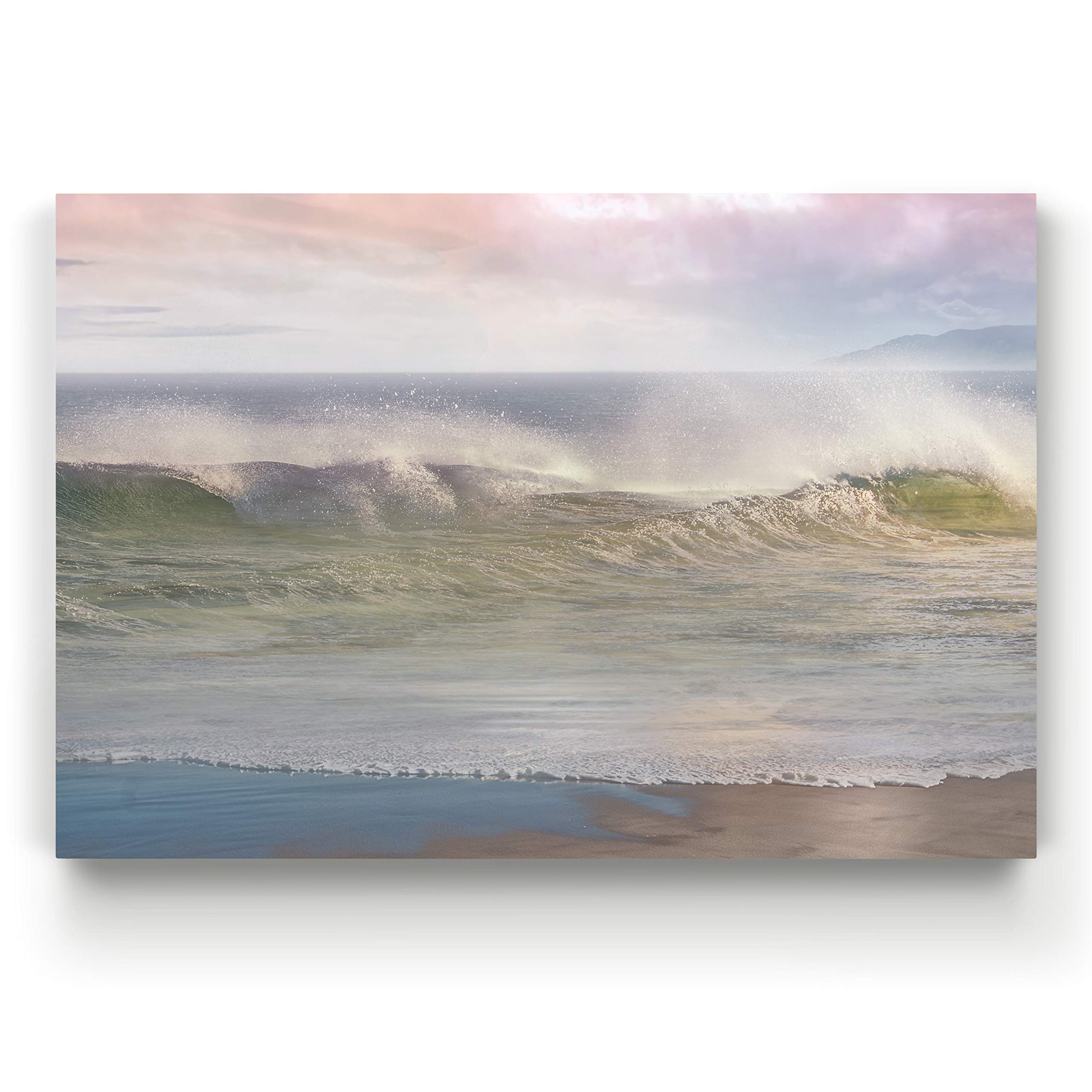 California Surf Landscape Canvas Wall Art - 32x48 Inch Gallery Print for Living Room, Bedroom, Kitchen & Bathroom Décor | Coastal Beach Photography for Home & Office Wall Decor