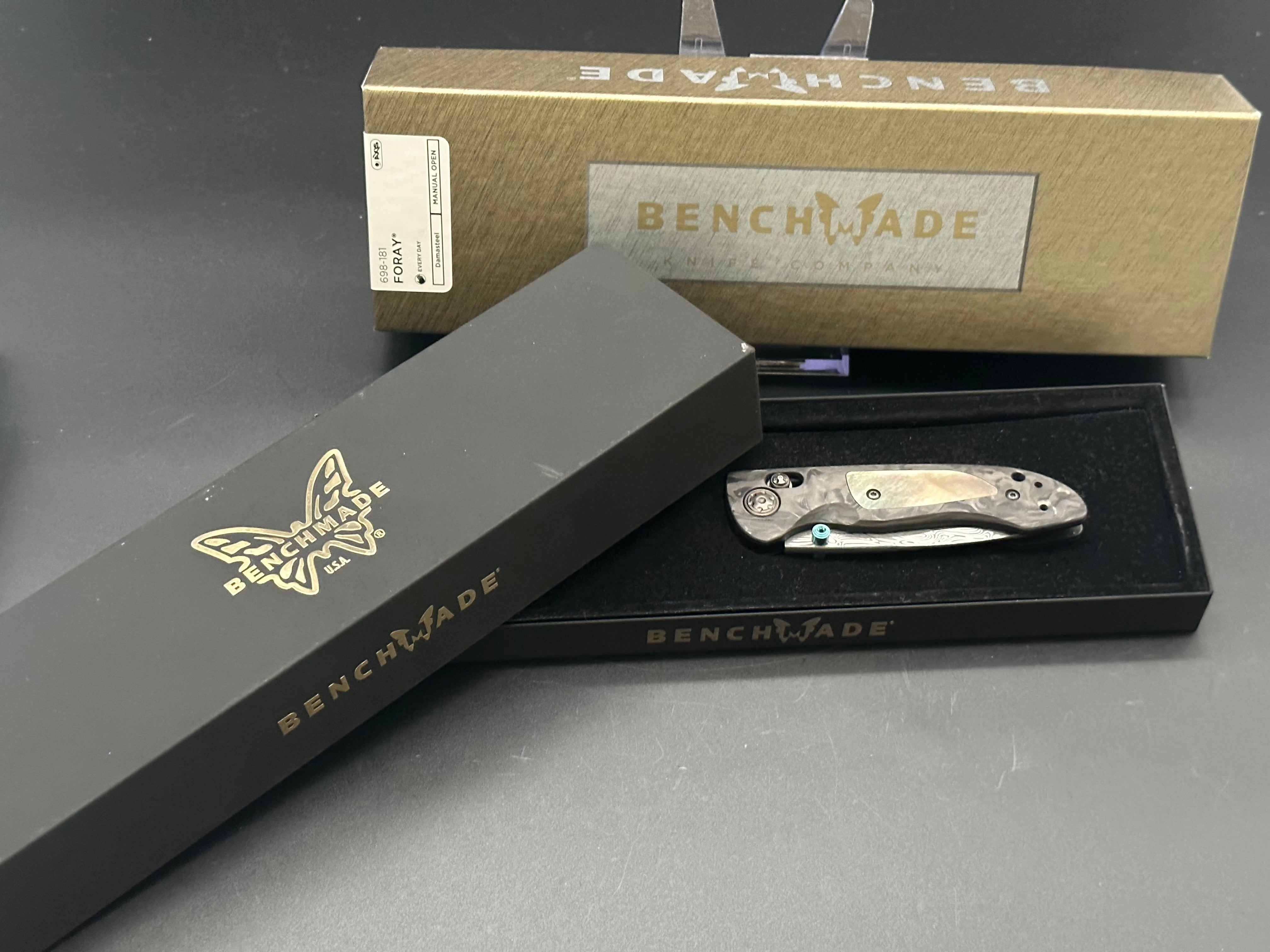 Benchmade Foray Gold Class Folding Knife - Premium EDC Pocket Knife for Outdoor, Camping, Hunting & Everyday Carry