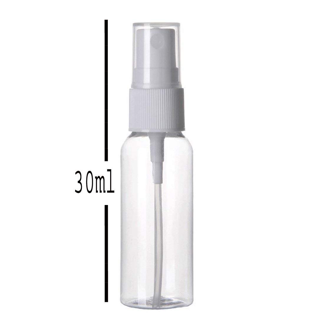 8-Pack 30ml Empty Plastic Refillable Fine Mist Spray Bottles for Hand Sanitizer, Perfume, Lotion & Essential Oils - Travel Size, Transparent, Leakproof - Perfect for DIY Beauty, Aromatherapy & Home Organization